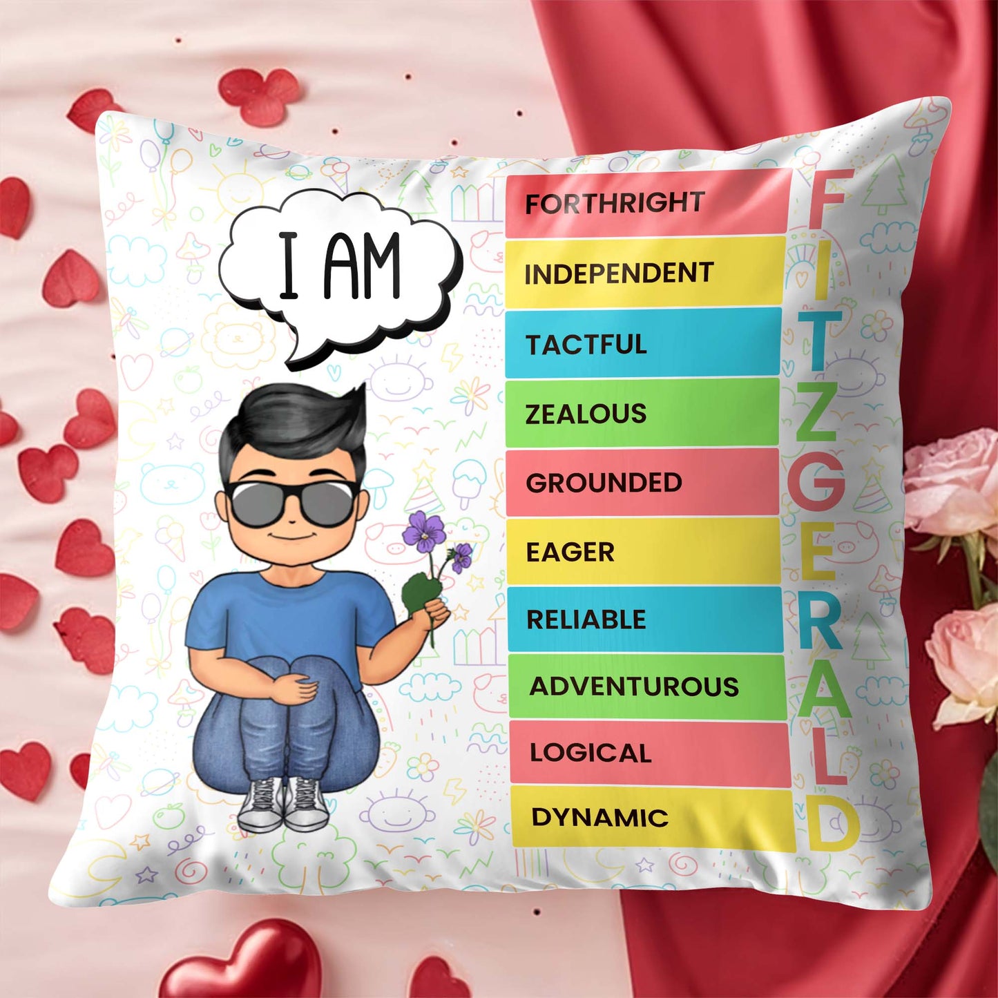 I Am Forthright Independent Personal Traits Doodle Pillow