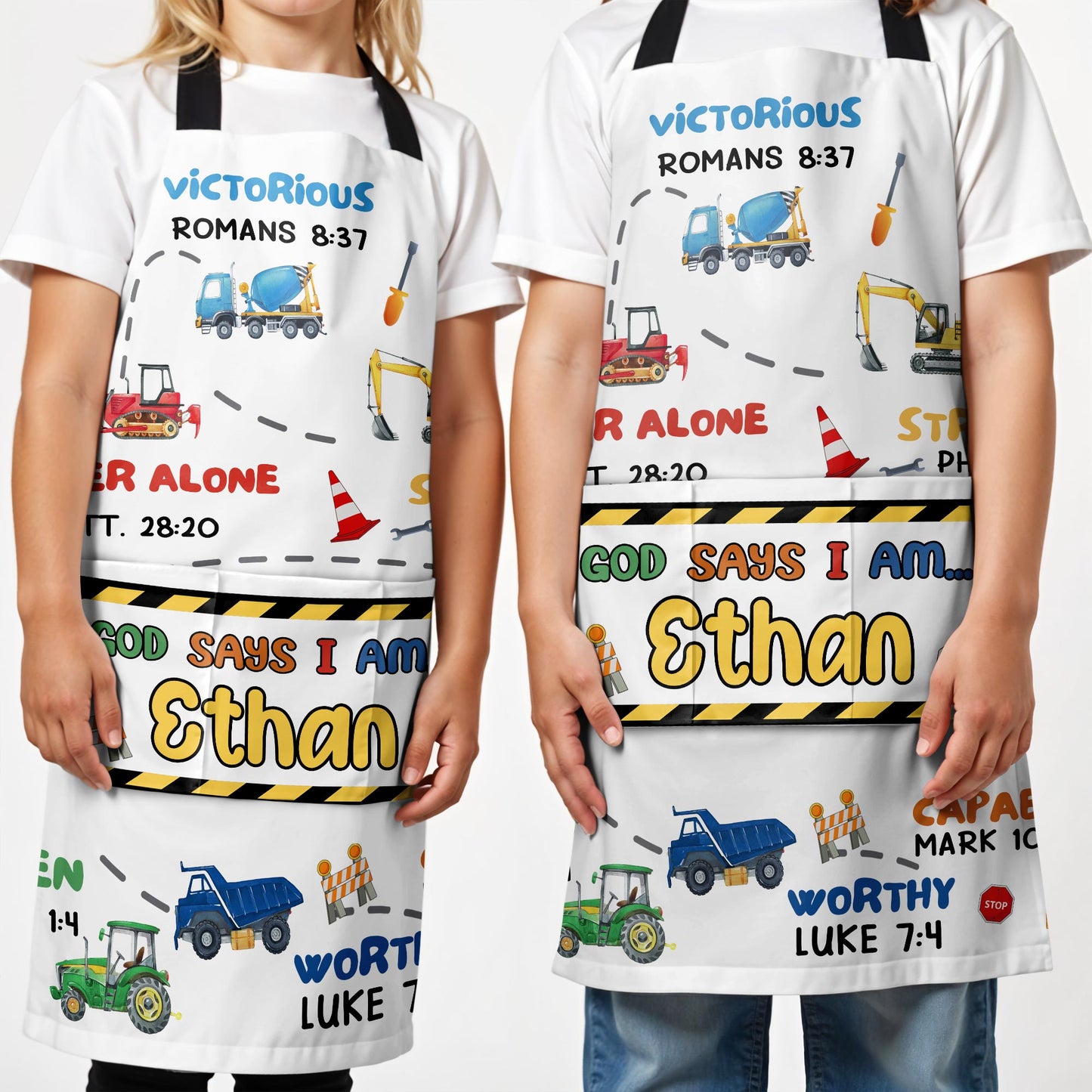 God Says I Am… Chosen, Strong, Victorious, Construction Vehicles and Road Signs