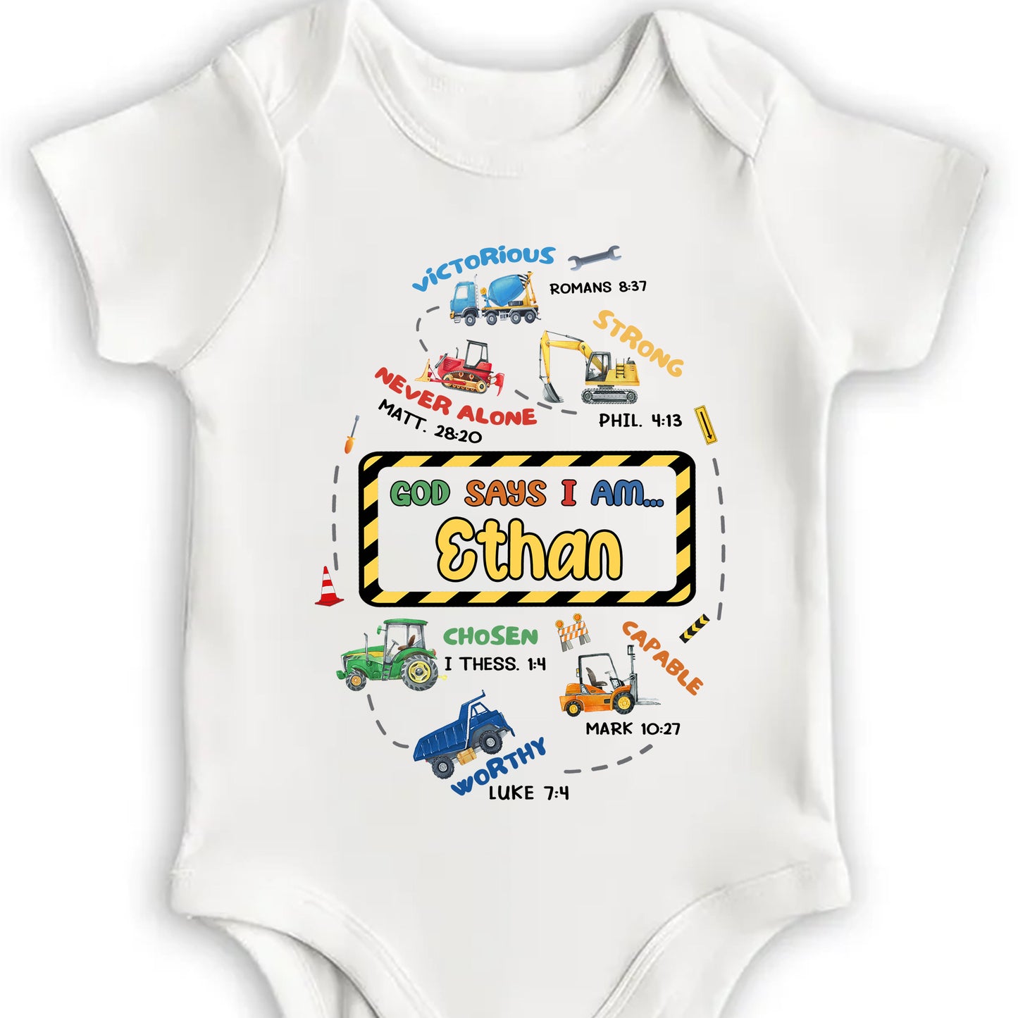 God Says I Am Victorious, Strong, Never Alone, Tractors and Christian Symbols