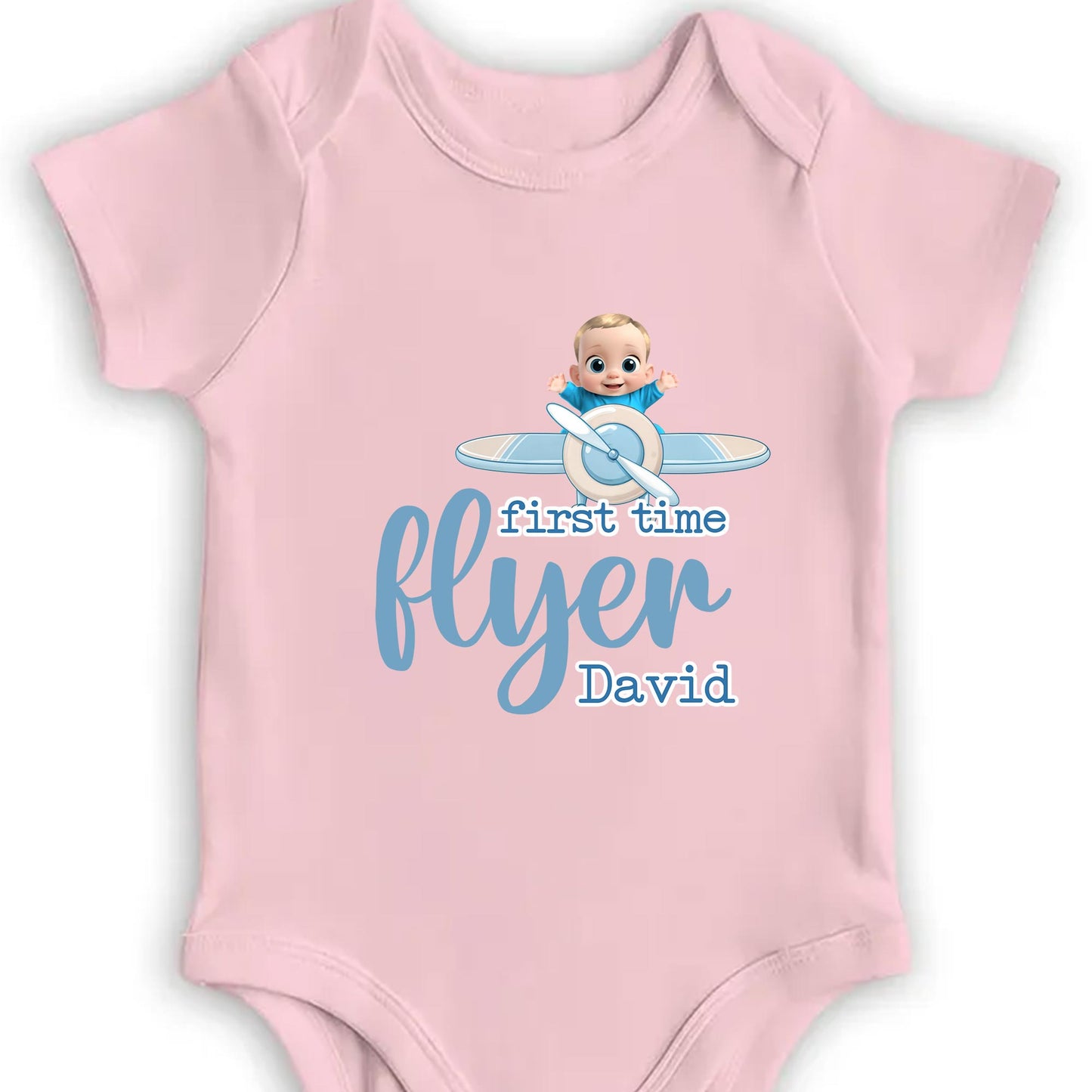 First Time Flyer, Baby And Airplane