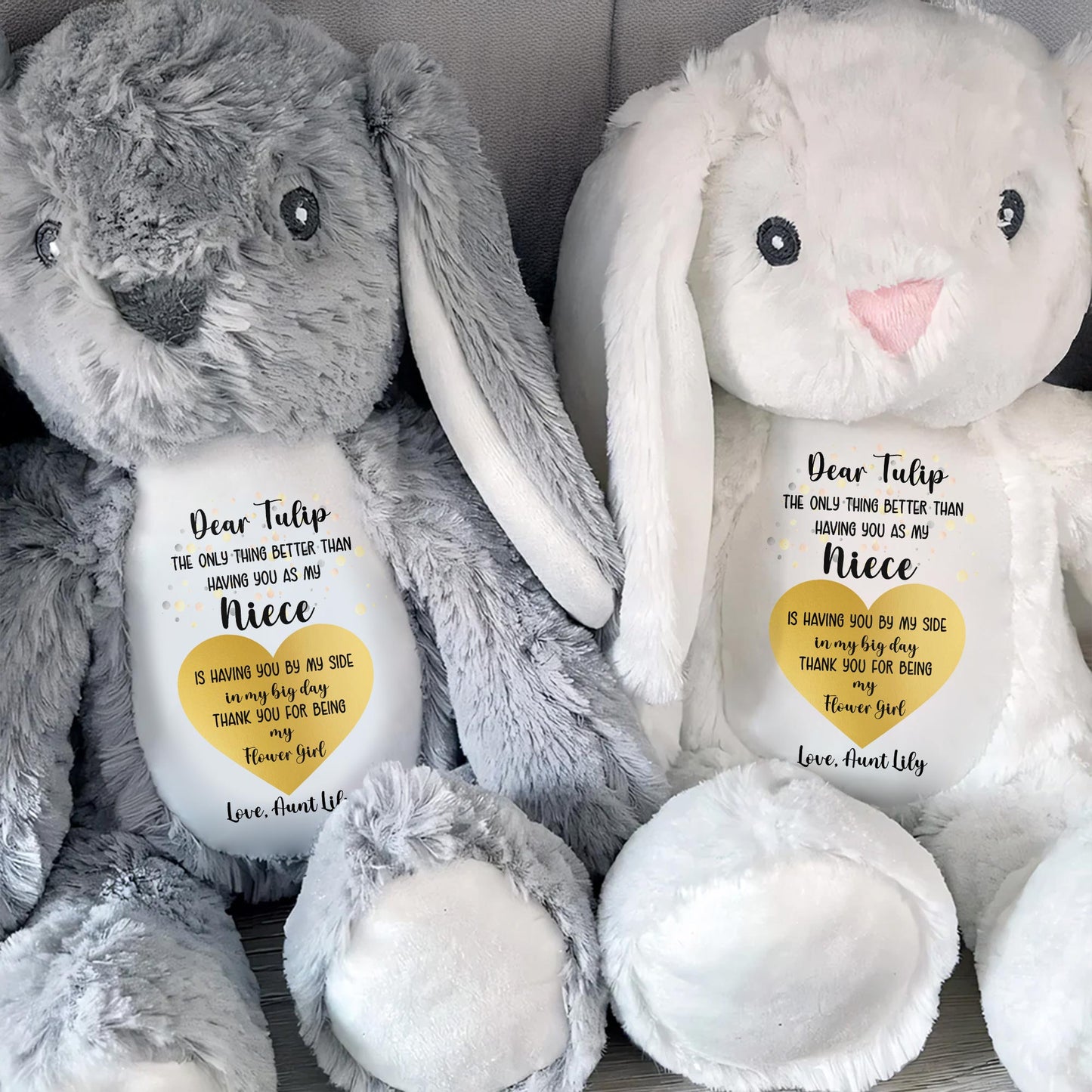 Dear Tulip, The Only Thing Better Than Having You As My Niece, Stuffed Bunny
