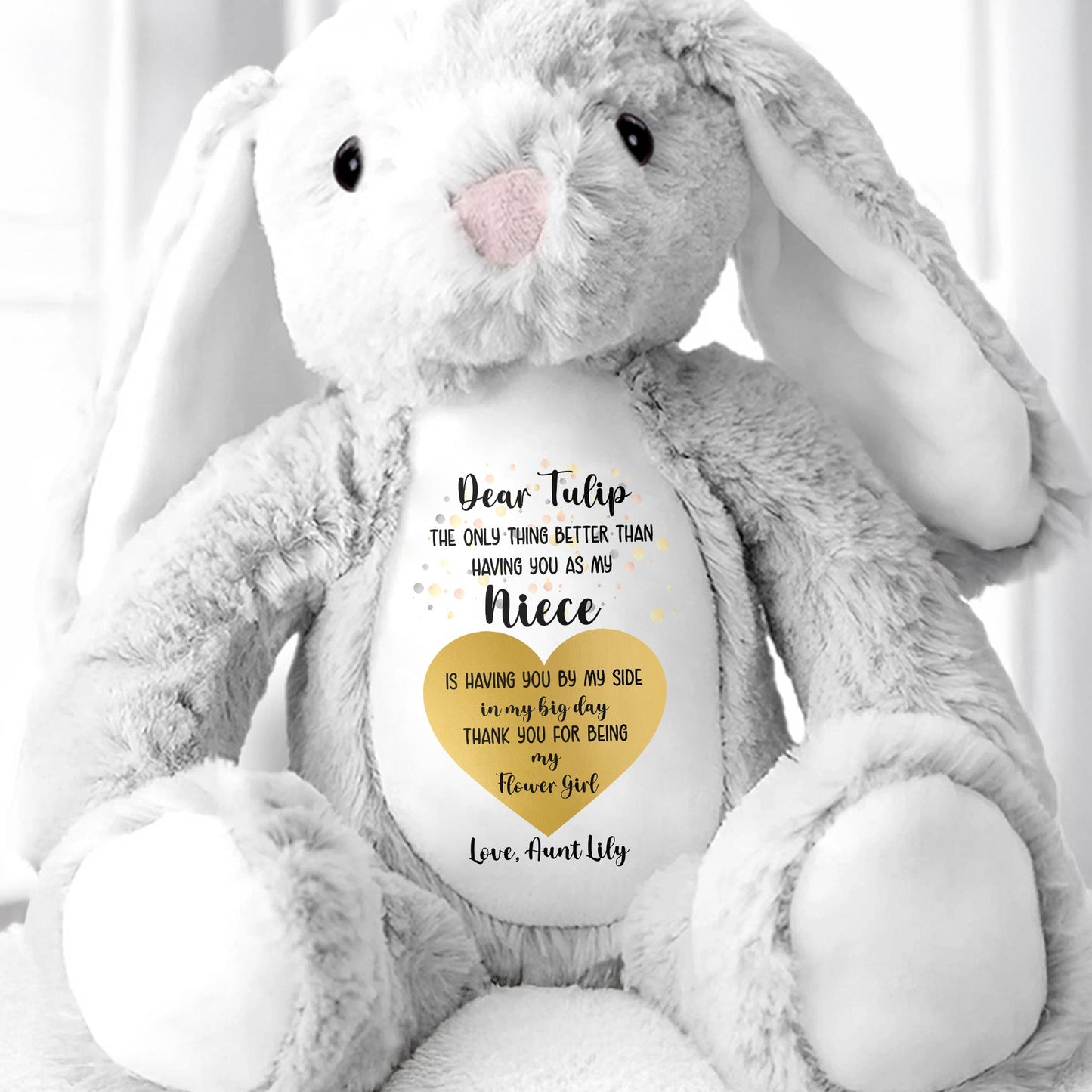 Dear Tulip, The Only Thing Better Than Having You As My Niece, Stuffed Bunny
