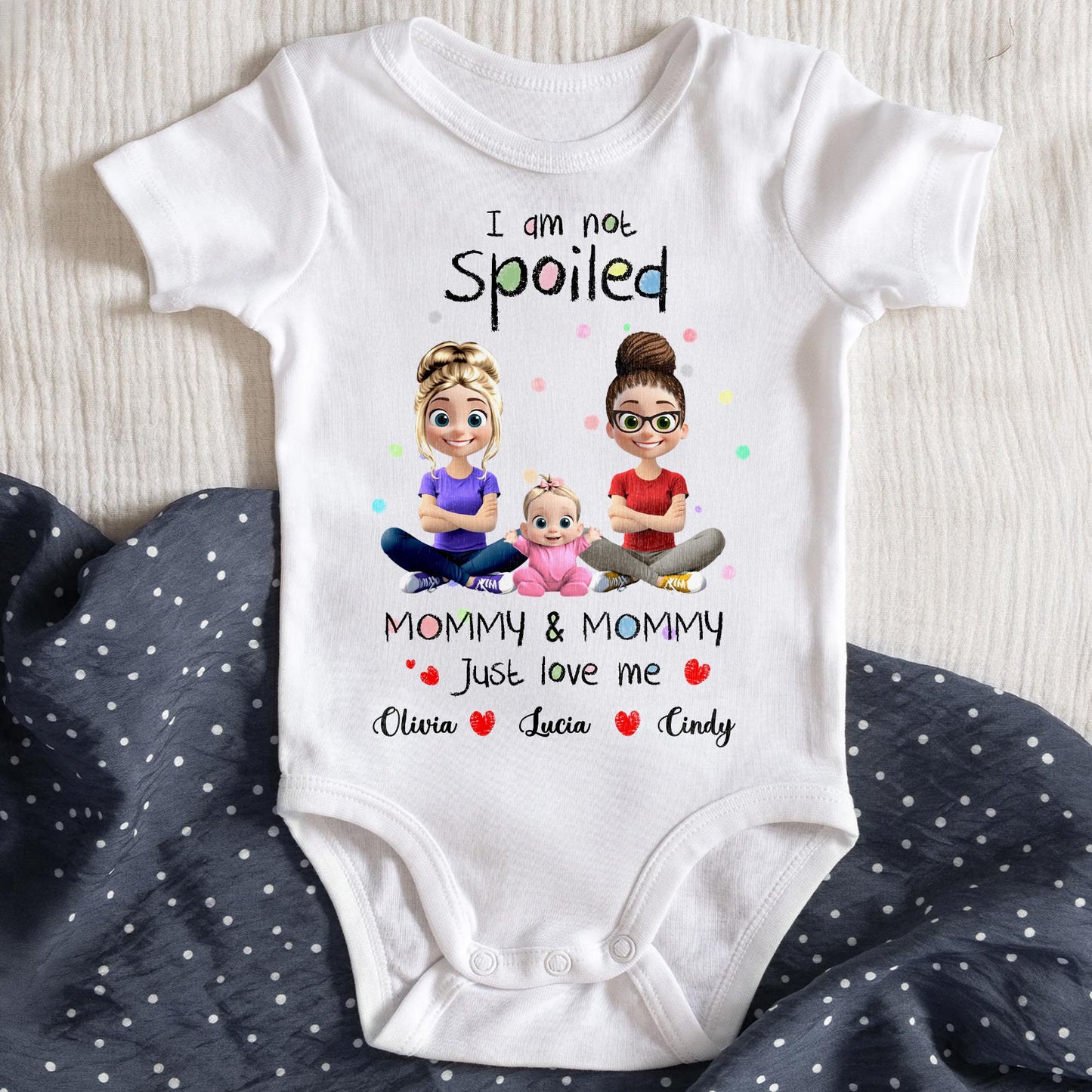 I Am Not Spoiled, Mommy & Mommy Just Love Me, Cartoon Characters
