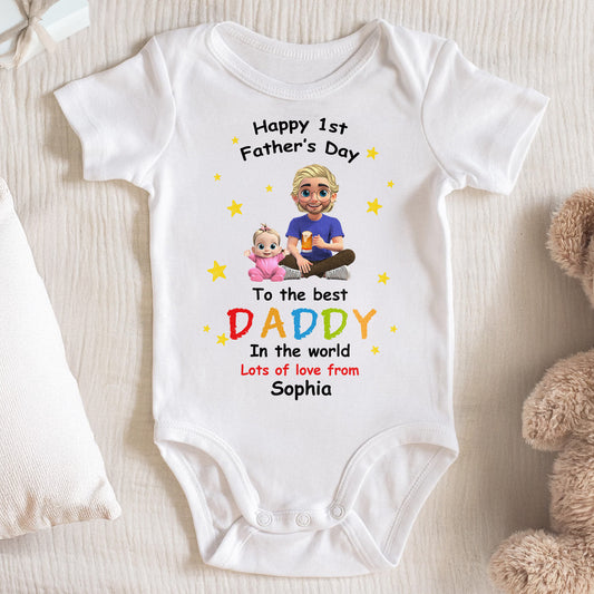 Happy 1st Father's Day To The Best Daddy In The World, Stars and Animated Characters