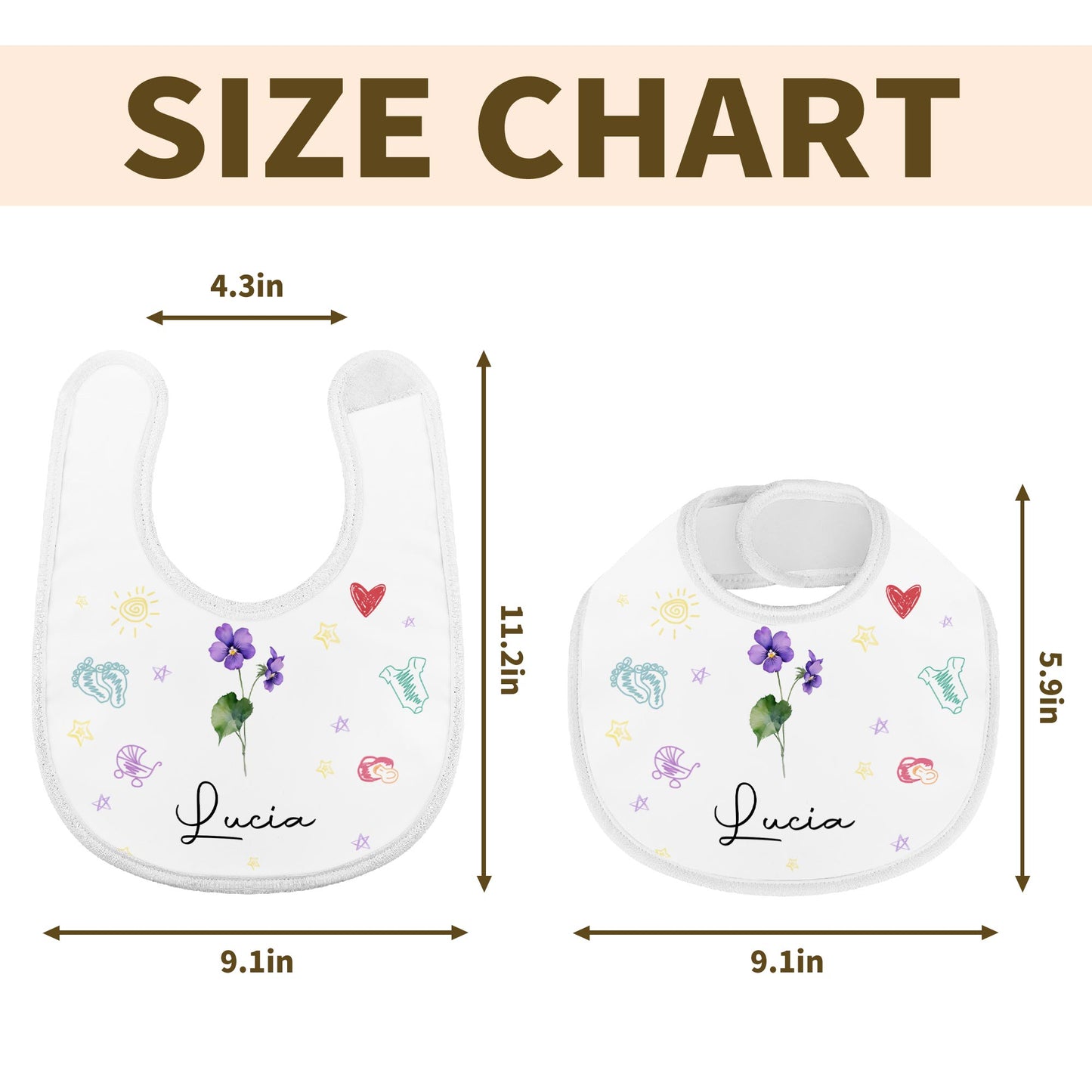 Celebrate Your Little One with Sun, Flower, Heart, Pram, and Stars
