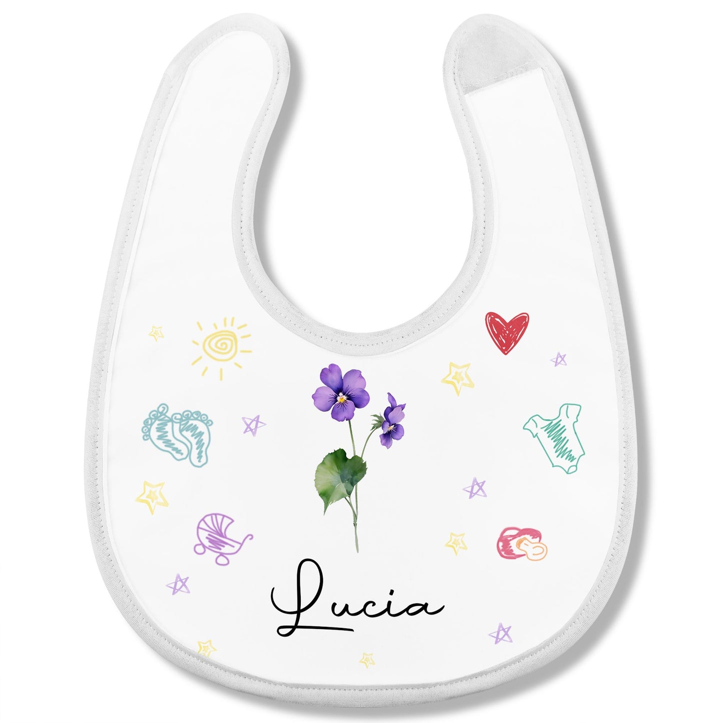 Celebrate Your Little One with Sun, Flower, Heart, Pram, and Stars