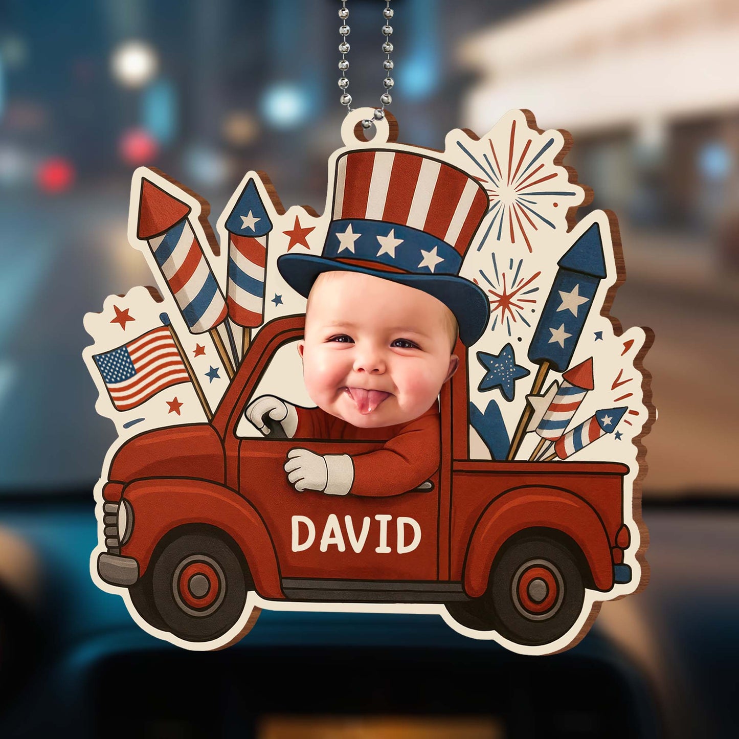 Celebrate Your Pride With Fireworks And American Flag Design