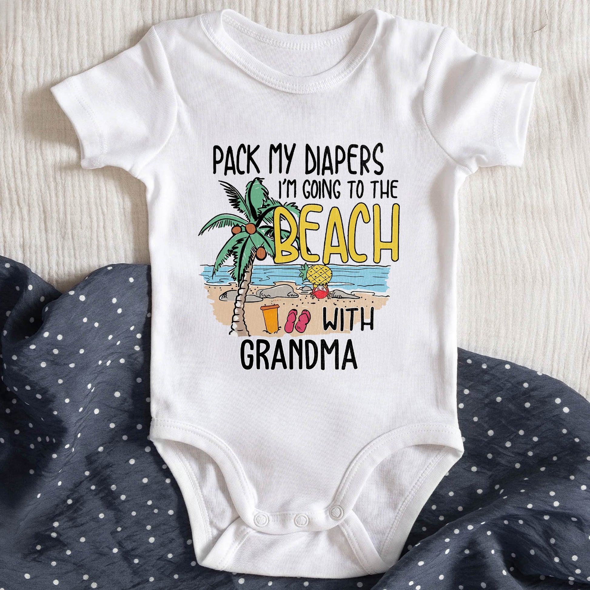 Pack My Diapers, Going To The Beach With Palm Tree