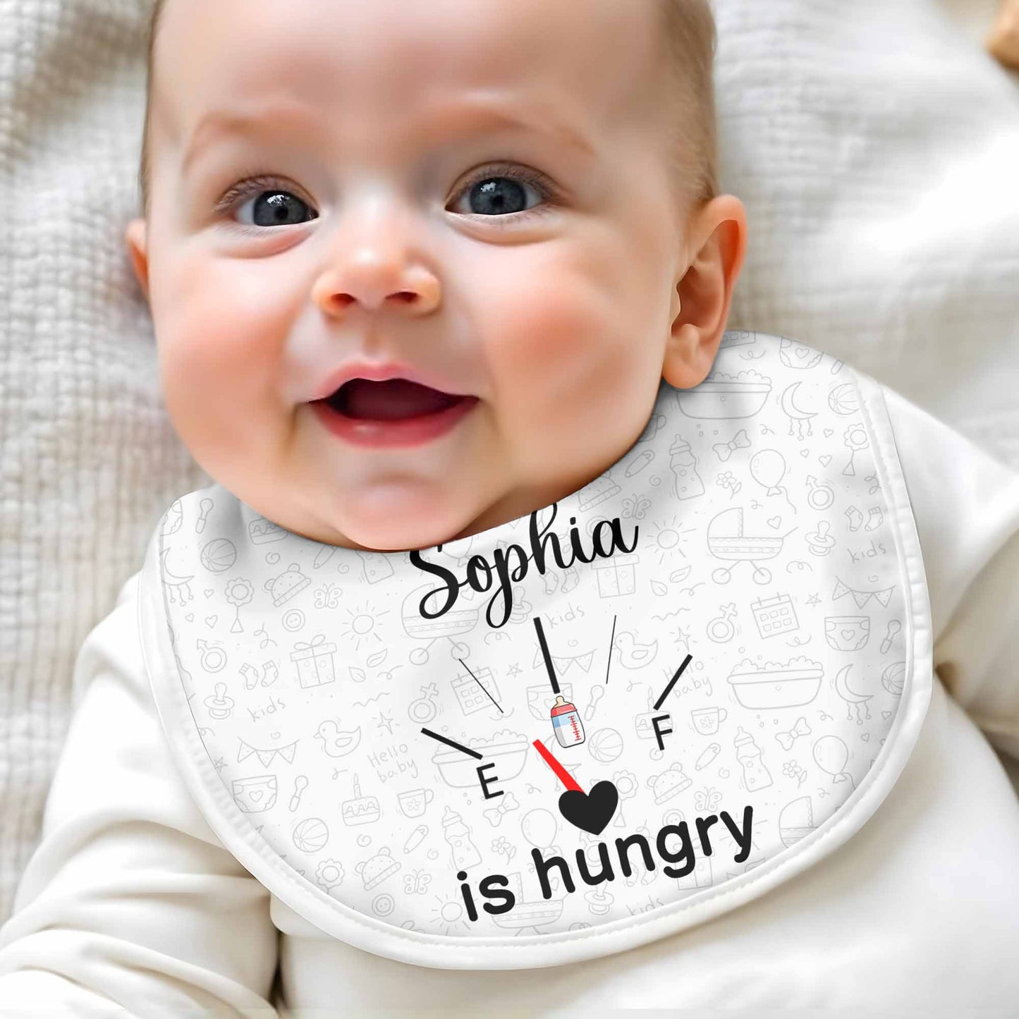Is Hungry, Baby Items and Heart Design