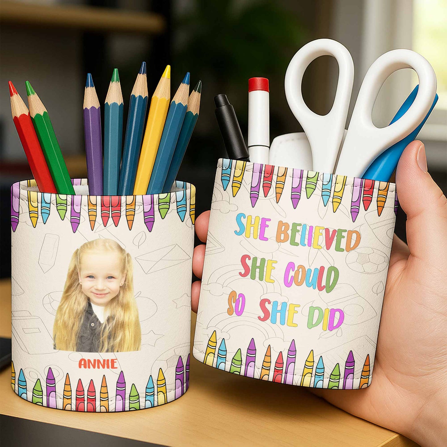 She Believed She Could So She Did, Colorful Crayons