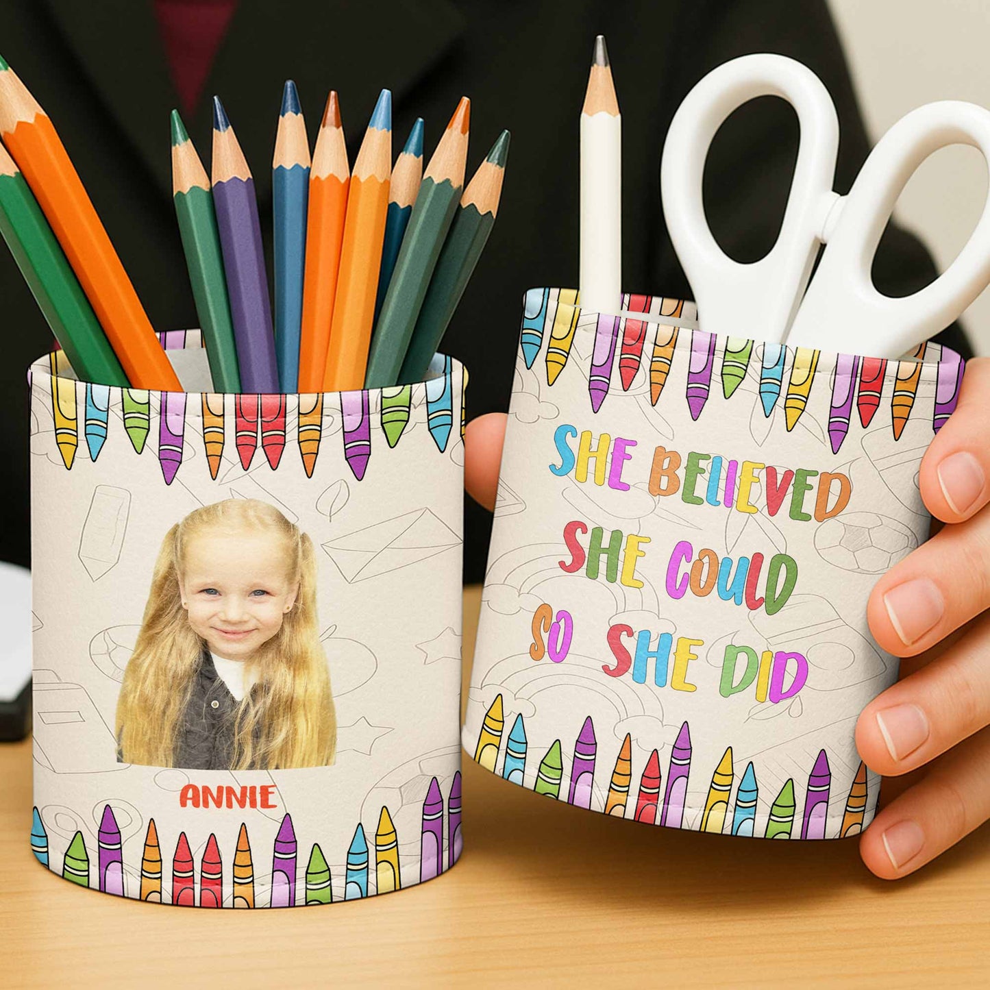 She Believed She Could So She Did, Colorful Crayons