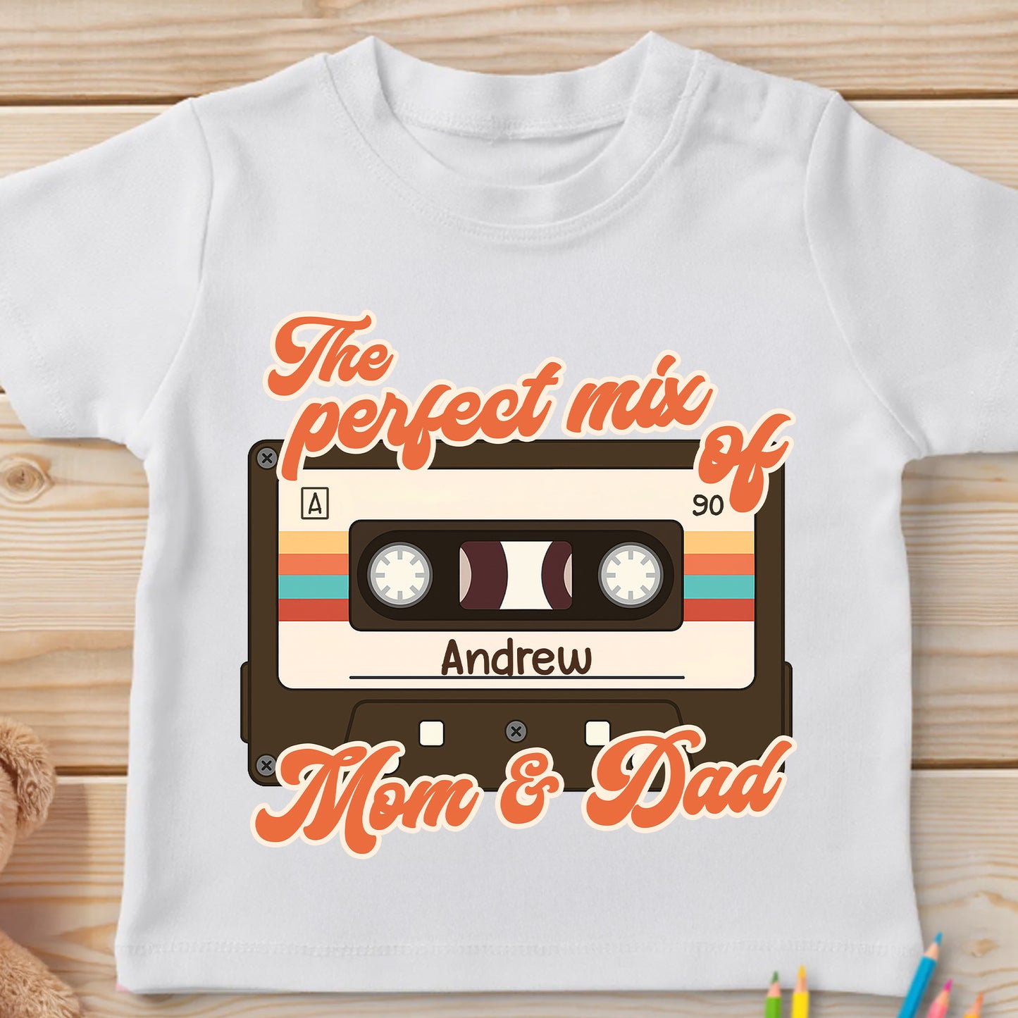 The Perfect Mix Of Mom & Dad Cassette Design