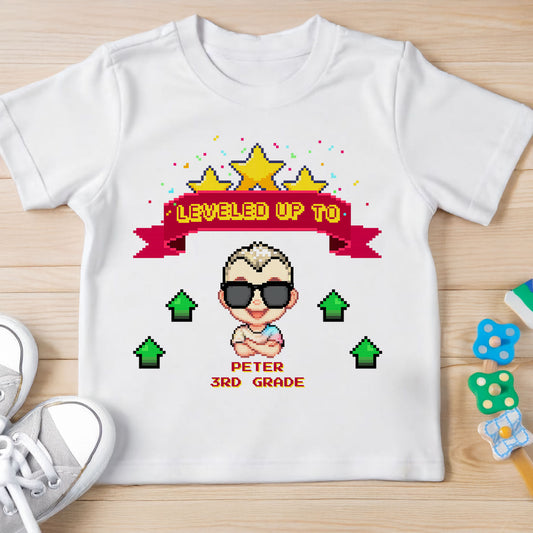 Leveled Up To 8-Bit Style Character And Stars