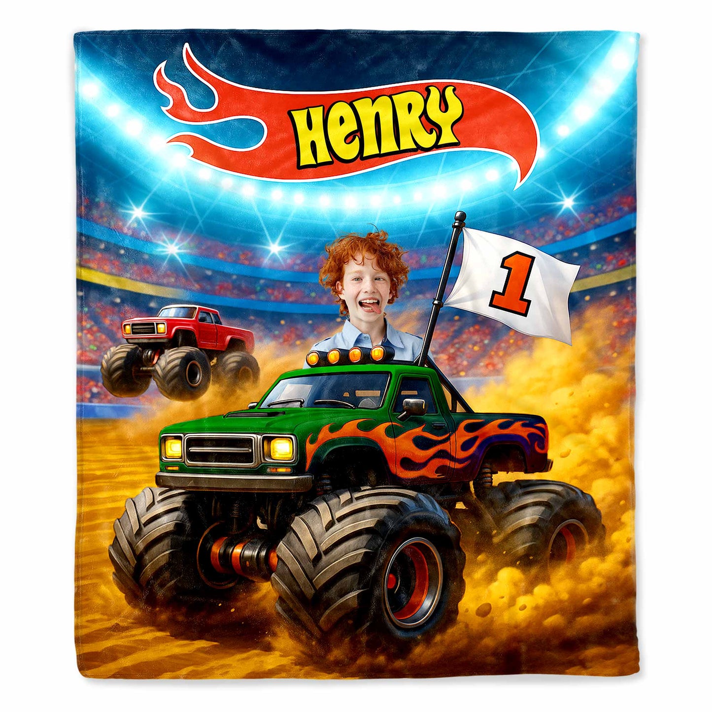 Thrilling Adventure With Monster Trucks And Bold Colors