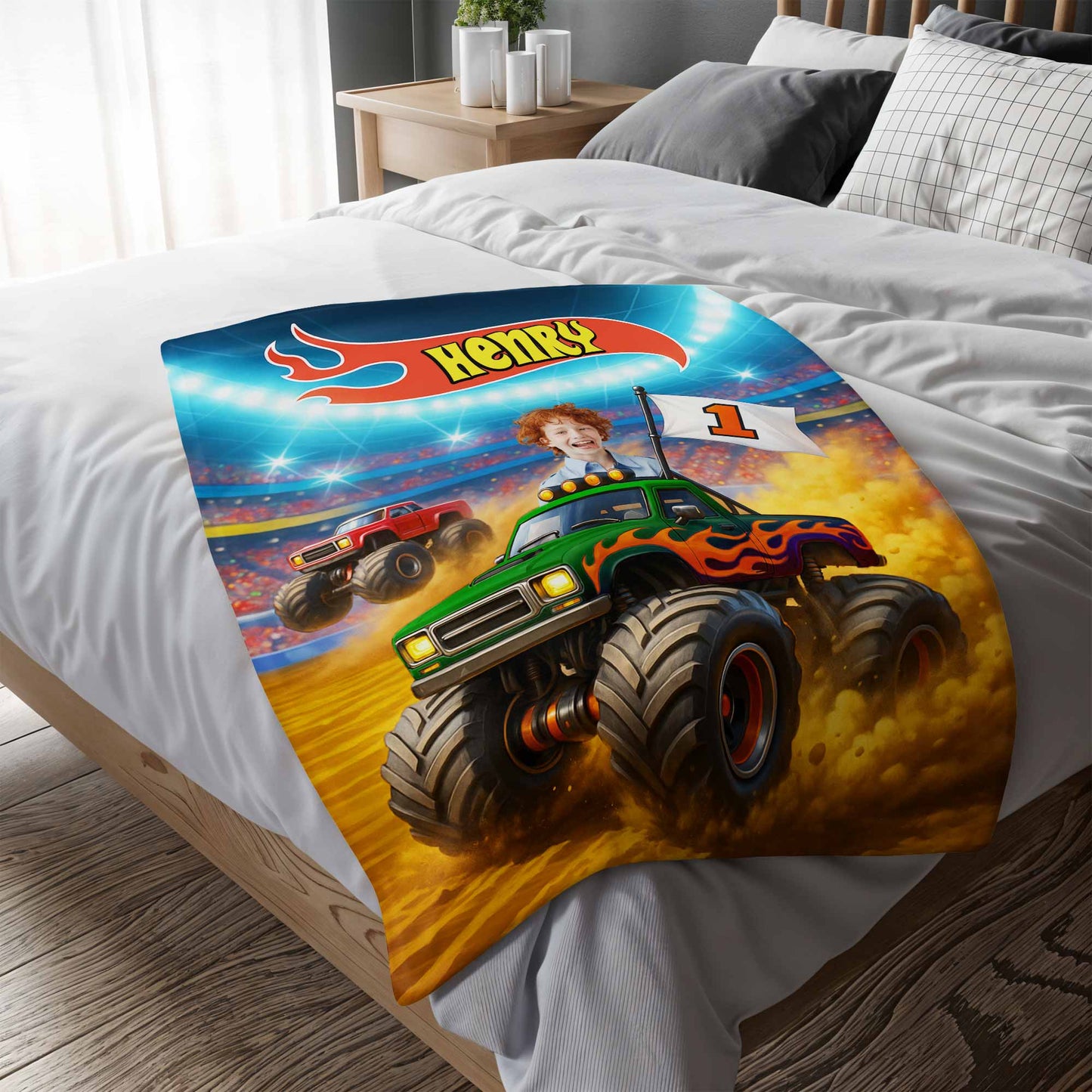 Thrilling Adventure With Monster Trucks And Bold Colors