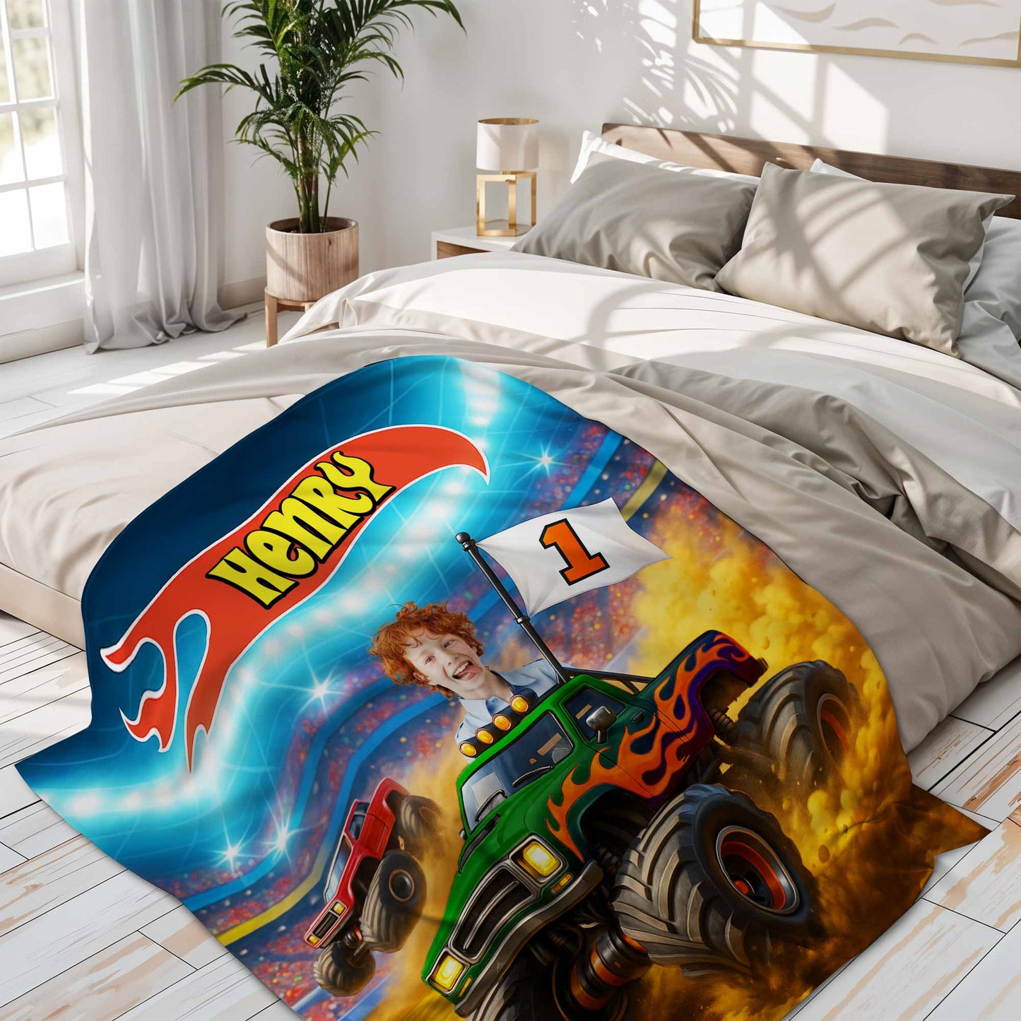 Thrilling Adventure With Monster Trucks And Bold Colors