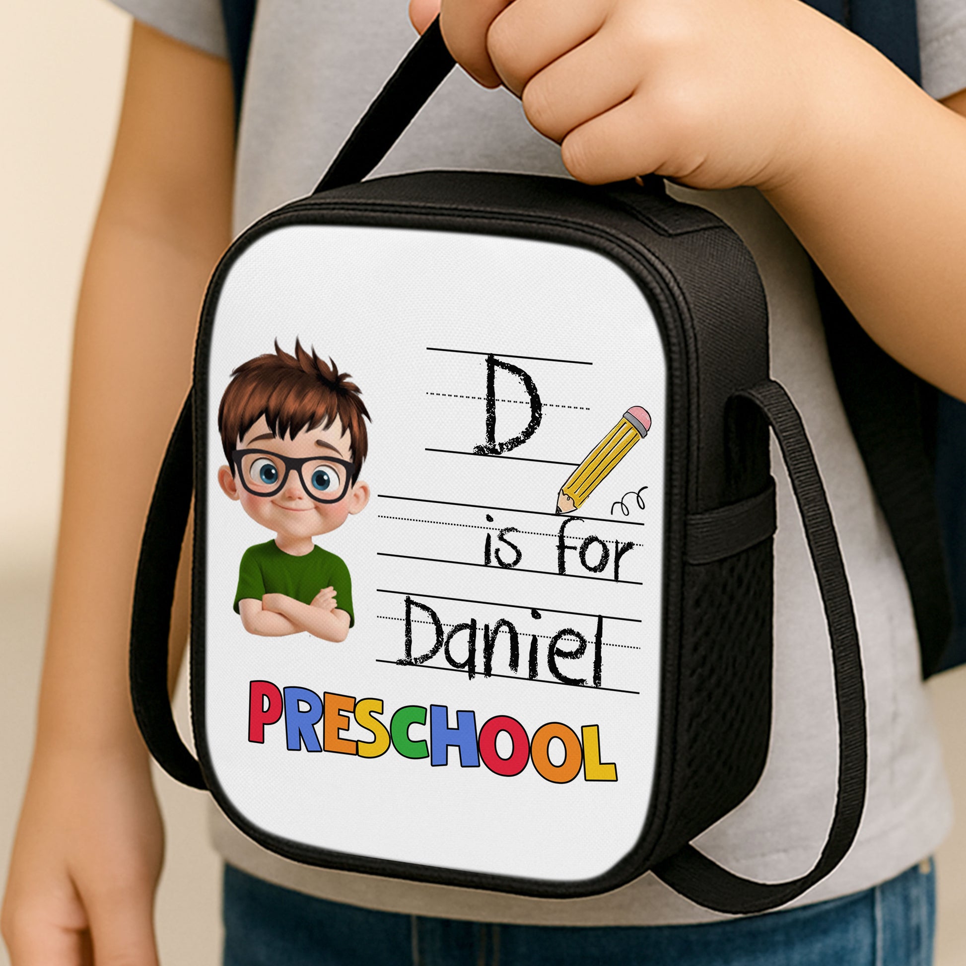 D Is For Preschool, Boy With Pencil