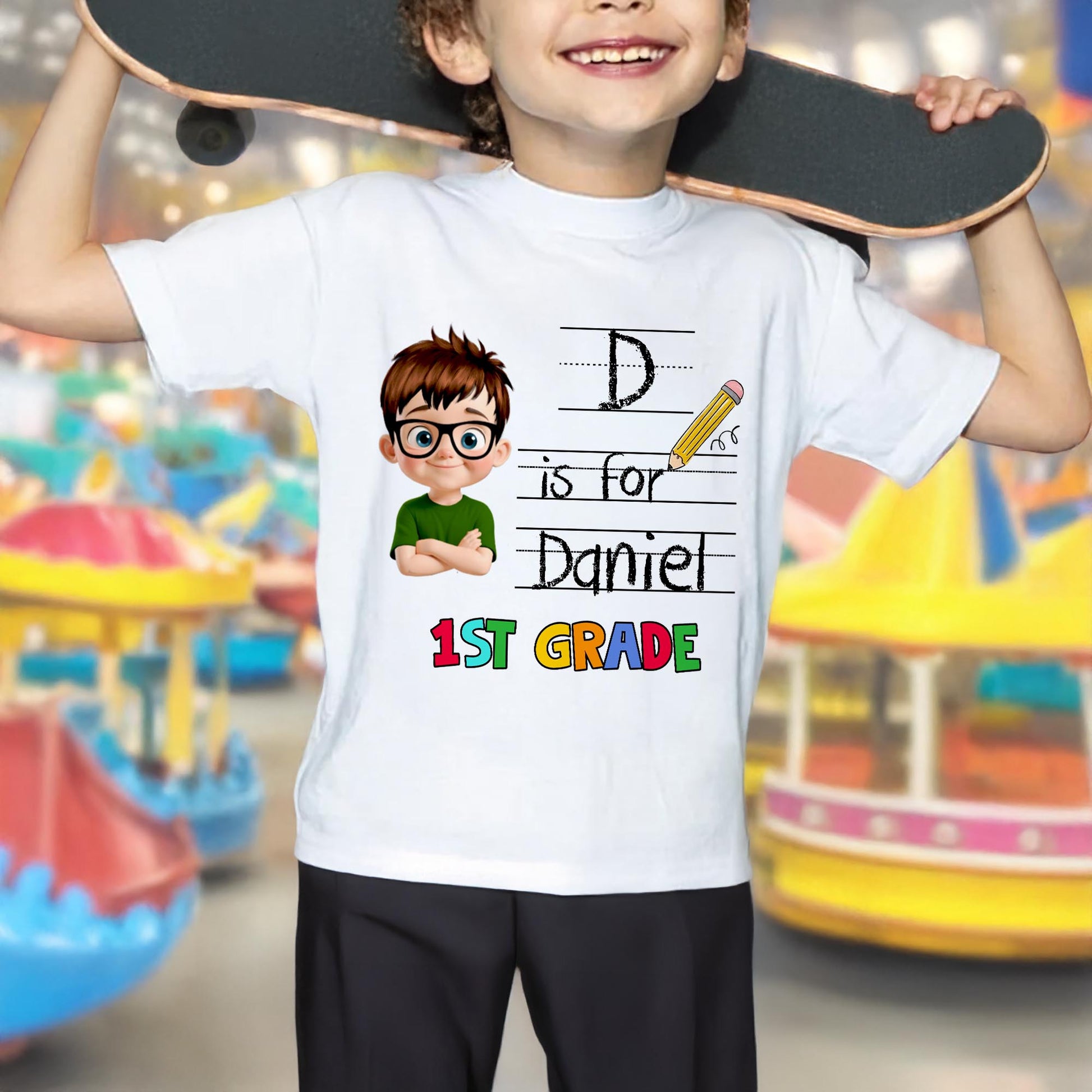 D Is For, Pencil & Boy, 1st Grade Celebration