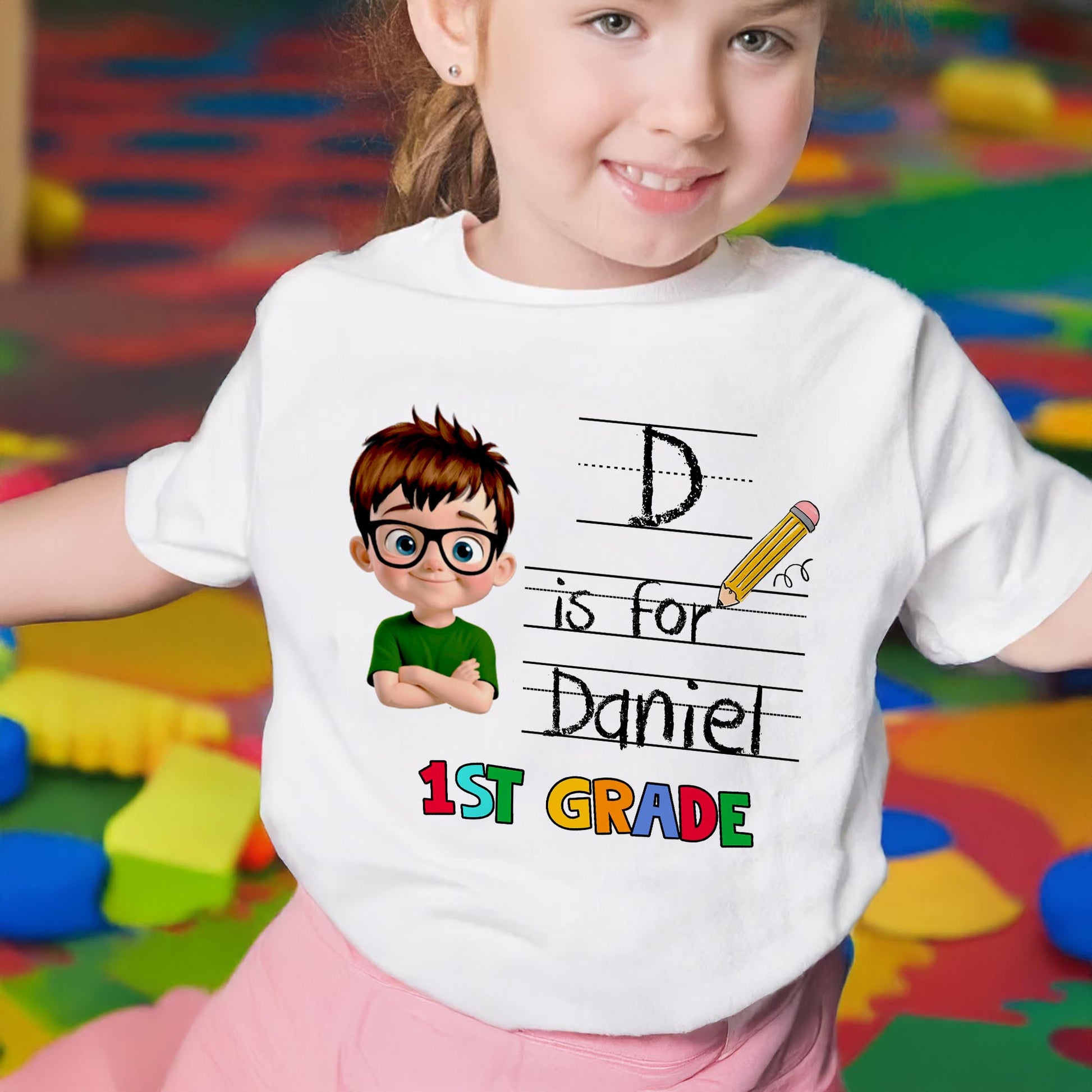 D Is For, Pencil & Boy, 1st Grade Celebration