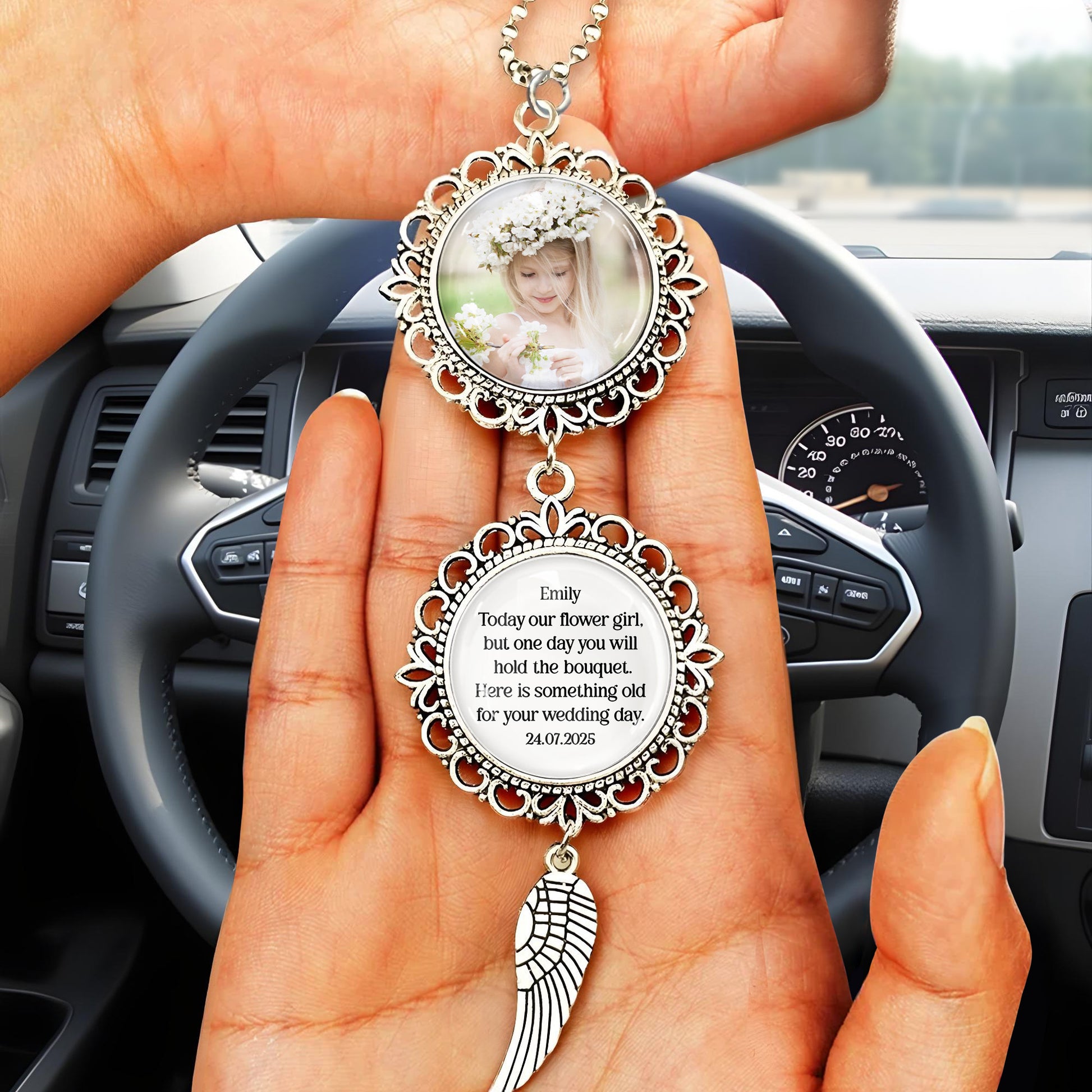 Today Our Flower Girl, Something Old For Your Wedding Day, Pendant Charm