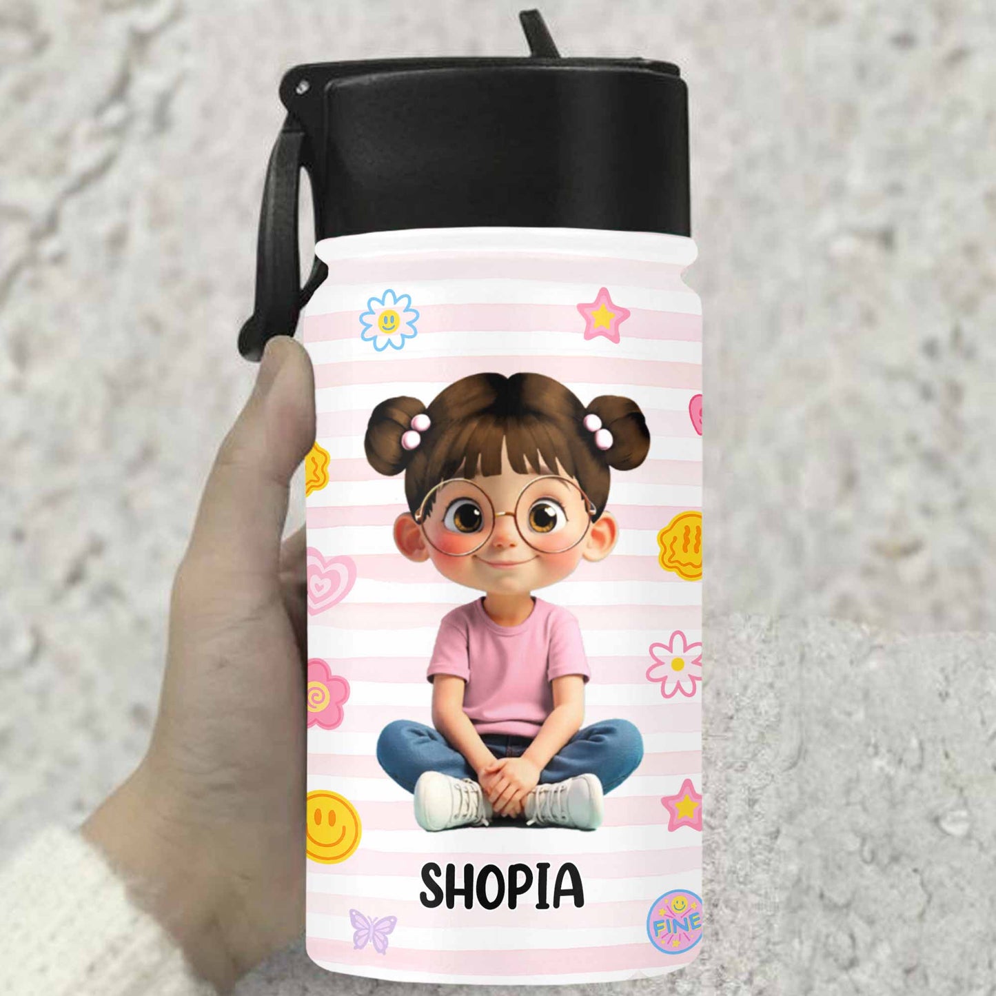 Today I Will Stay Positive, Choose Love Water Bottle