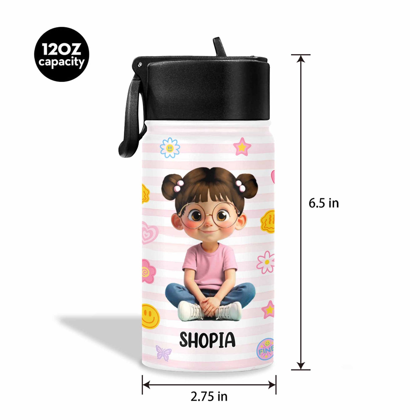 Today I Will Stay Positive, Choose Love Water Bottle