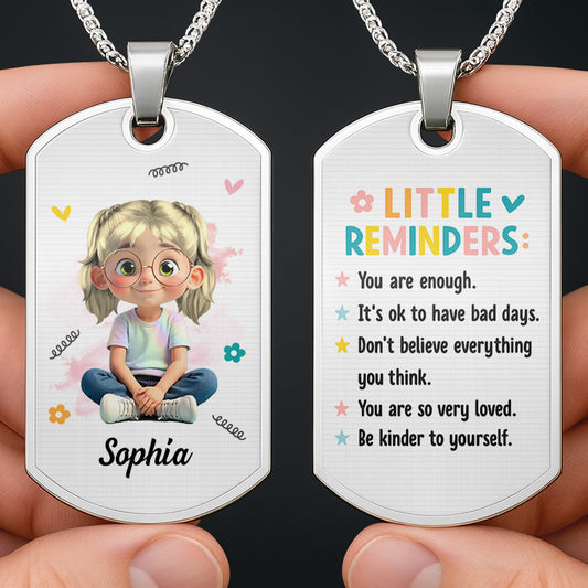 Little Reminders You Are Enough With Girl And Hearts