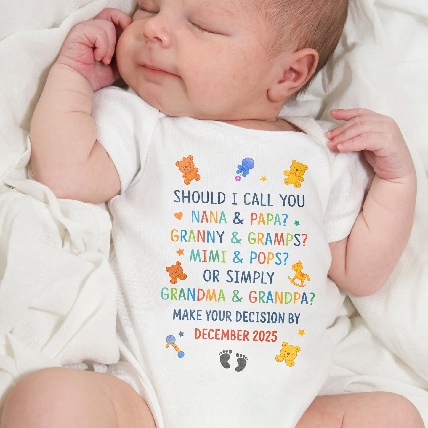 Should I Call You Nana & Papa? Lovely Custom Baby Onesie
