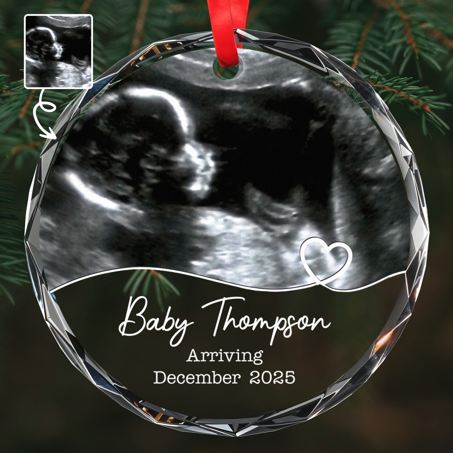 Arriving December, Ultrasound Sonogram With Heart