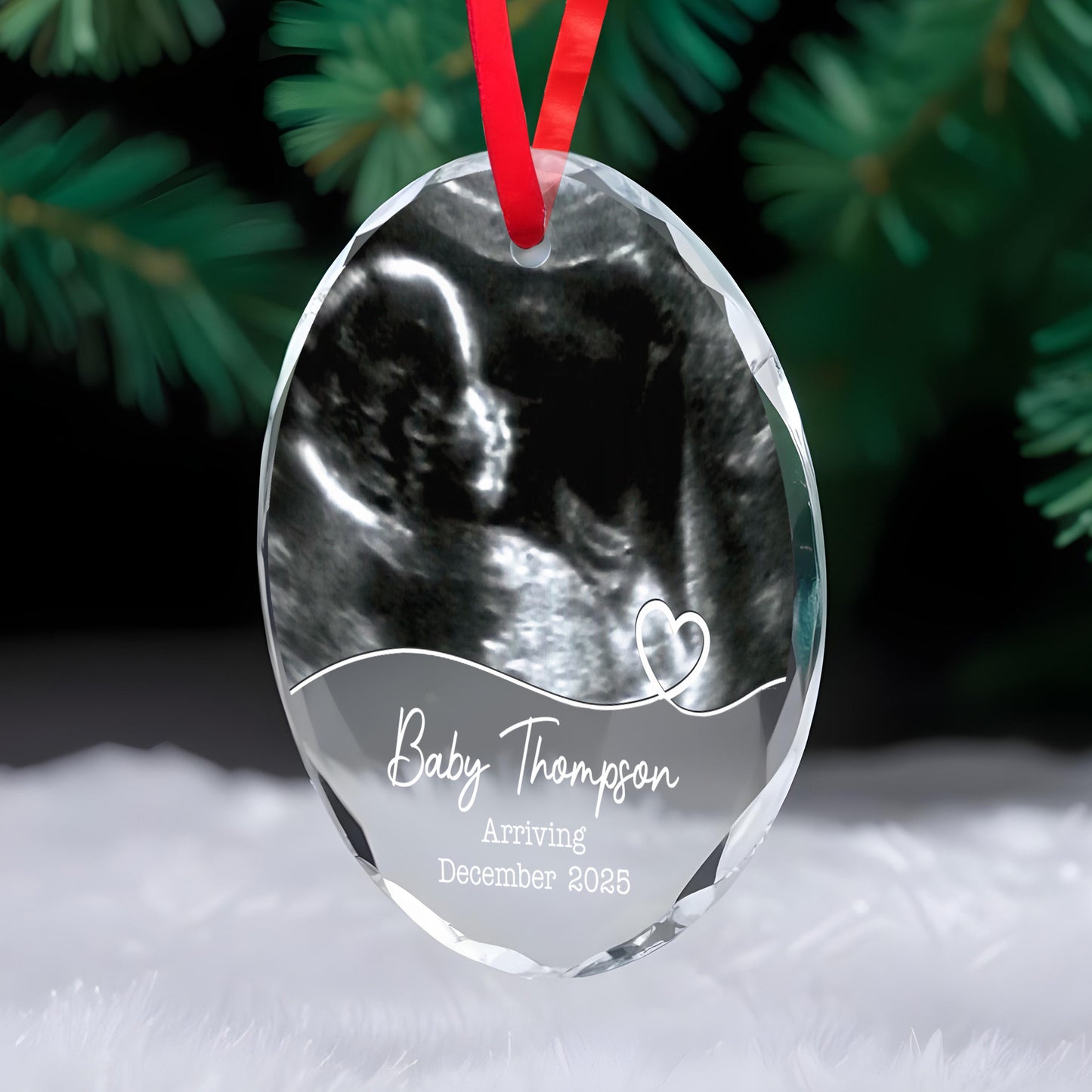 Arriving December, Ultrasound Sonogram With Heart