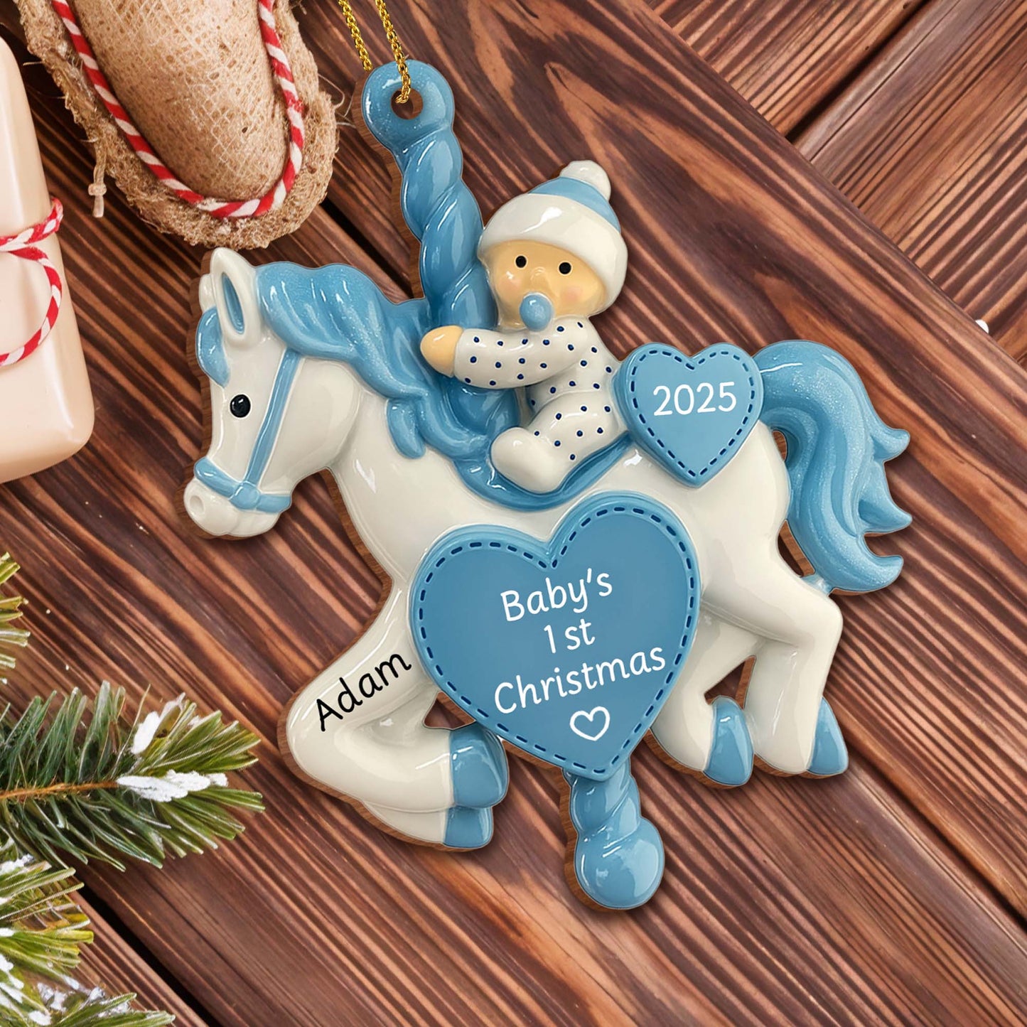 Baby's 1st Christmas Rocking Horse Ornament