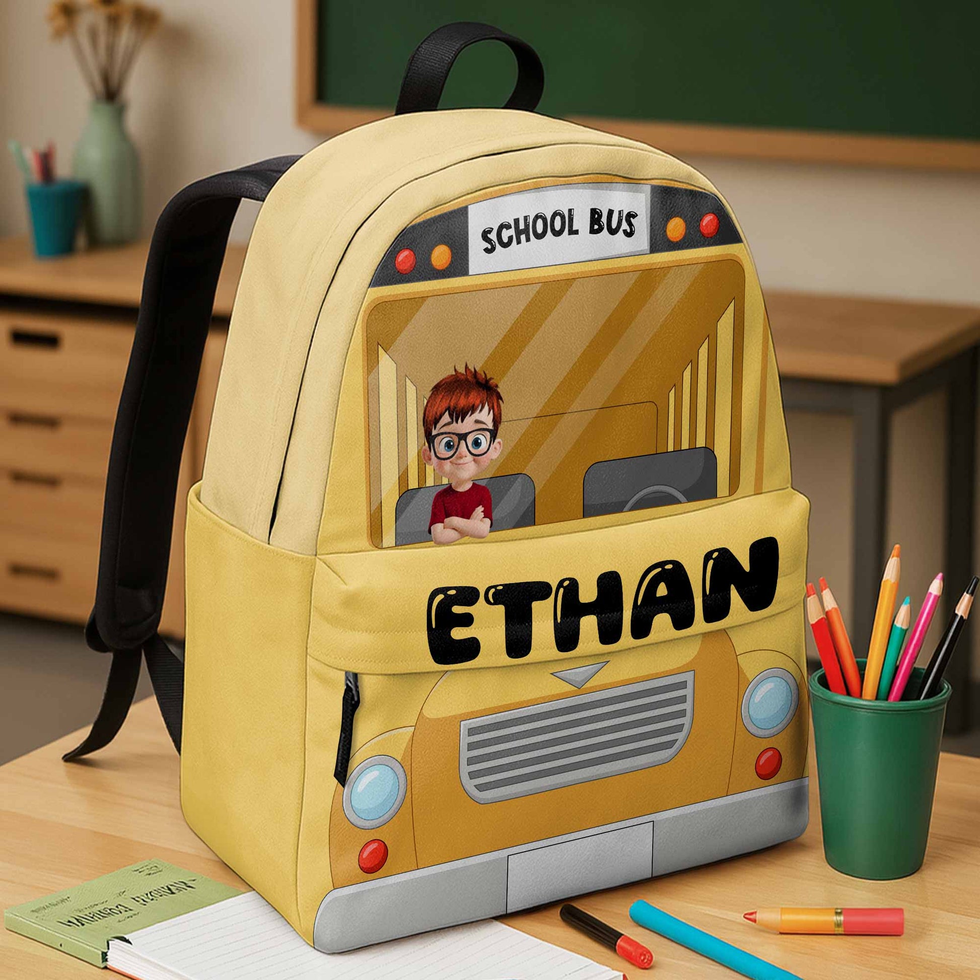 Cute School Bus Design Perfect For Kids
