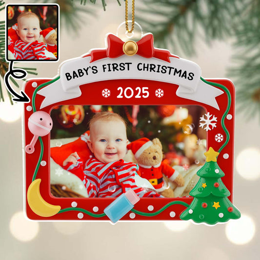 Baby’s First Christmas With Cute Baby and Christmas Tree