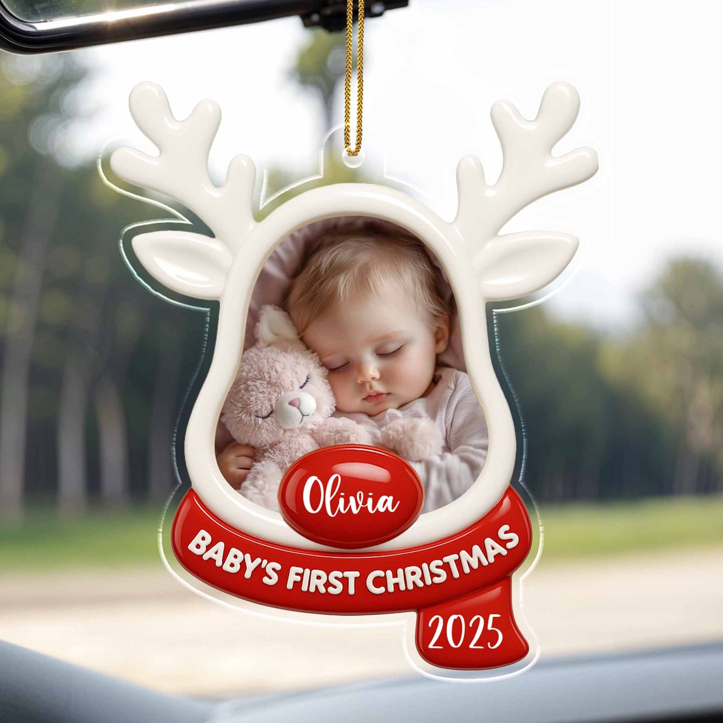 Baby's First Christmas, Teddy Bear and Reindeer