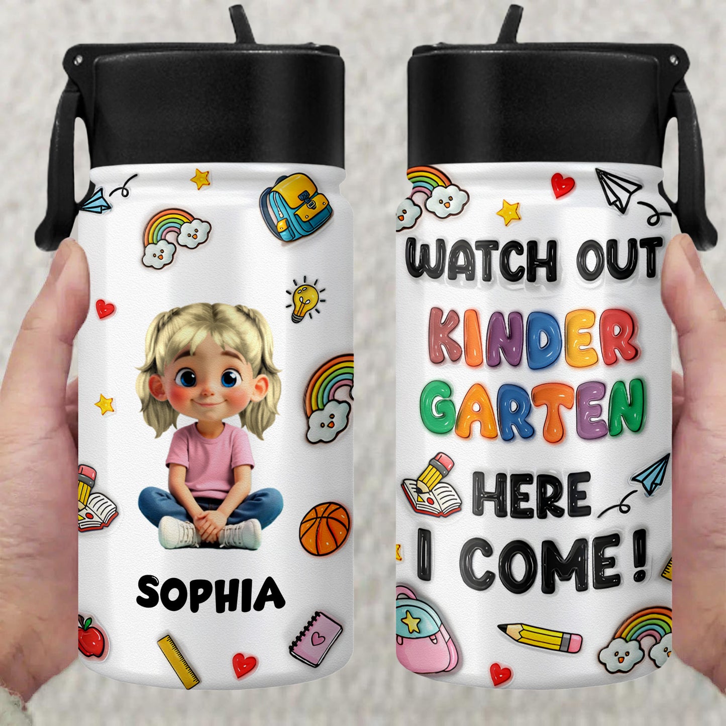 Watch Out Kindergarten Here I Come Rainbow and Stars