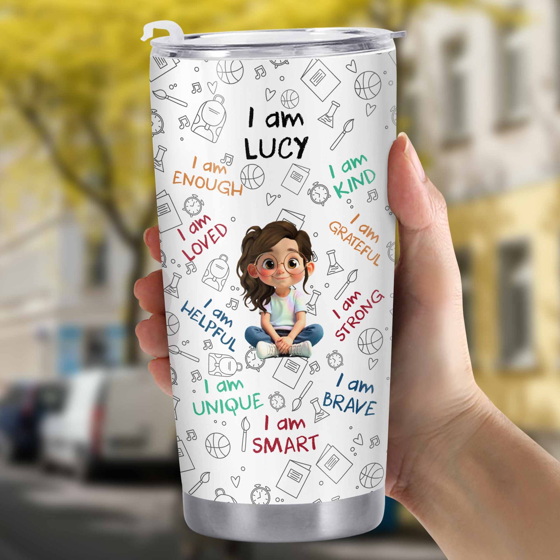 I Am Strong, Loved, Brave, Positive Affirmations Design