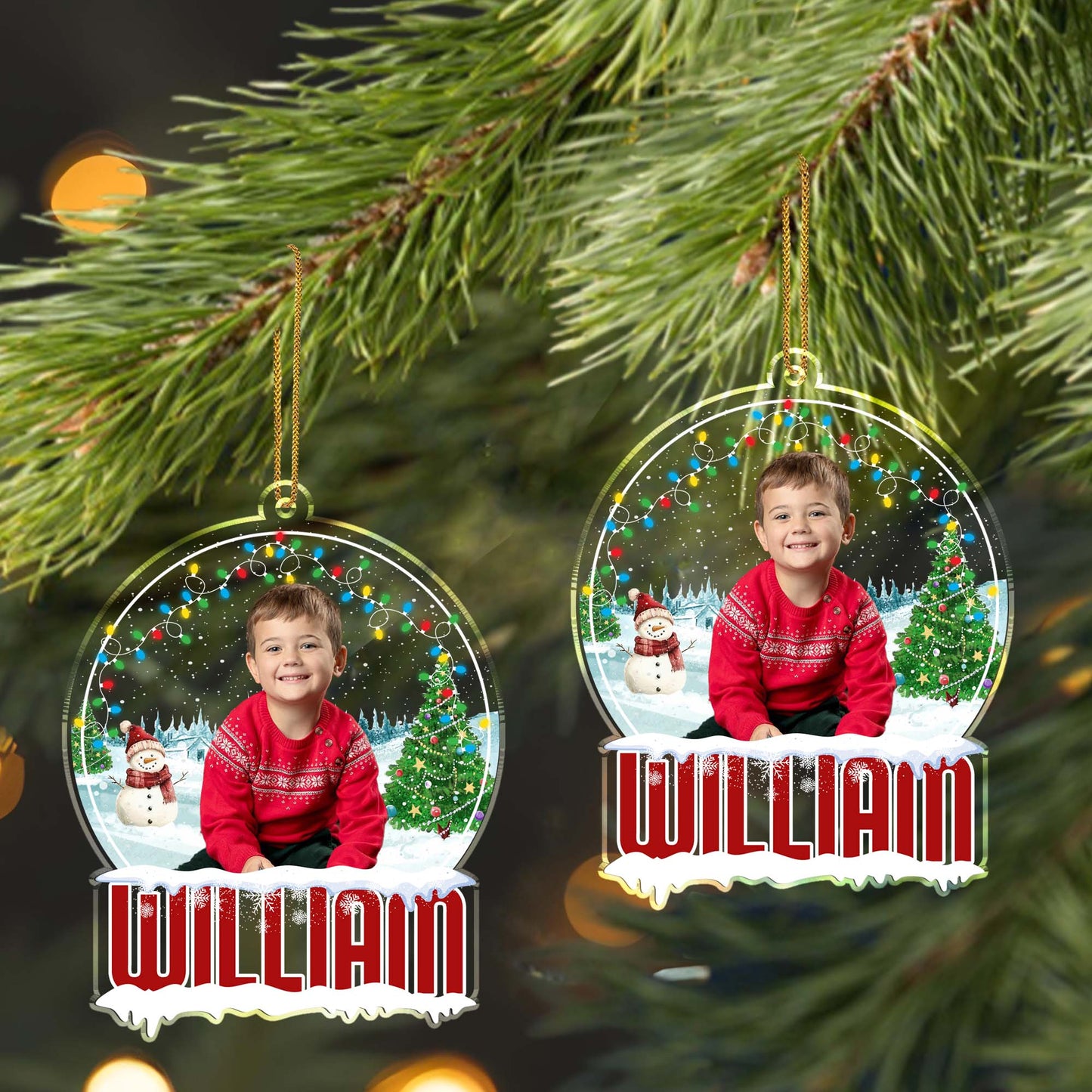 Celebrate Joyful Christmas Moments With Snowman And Festive Lights