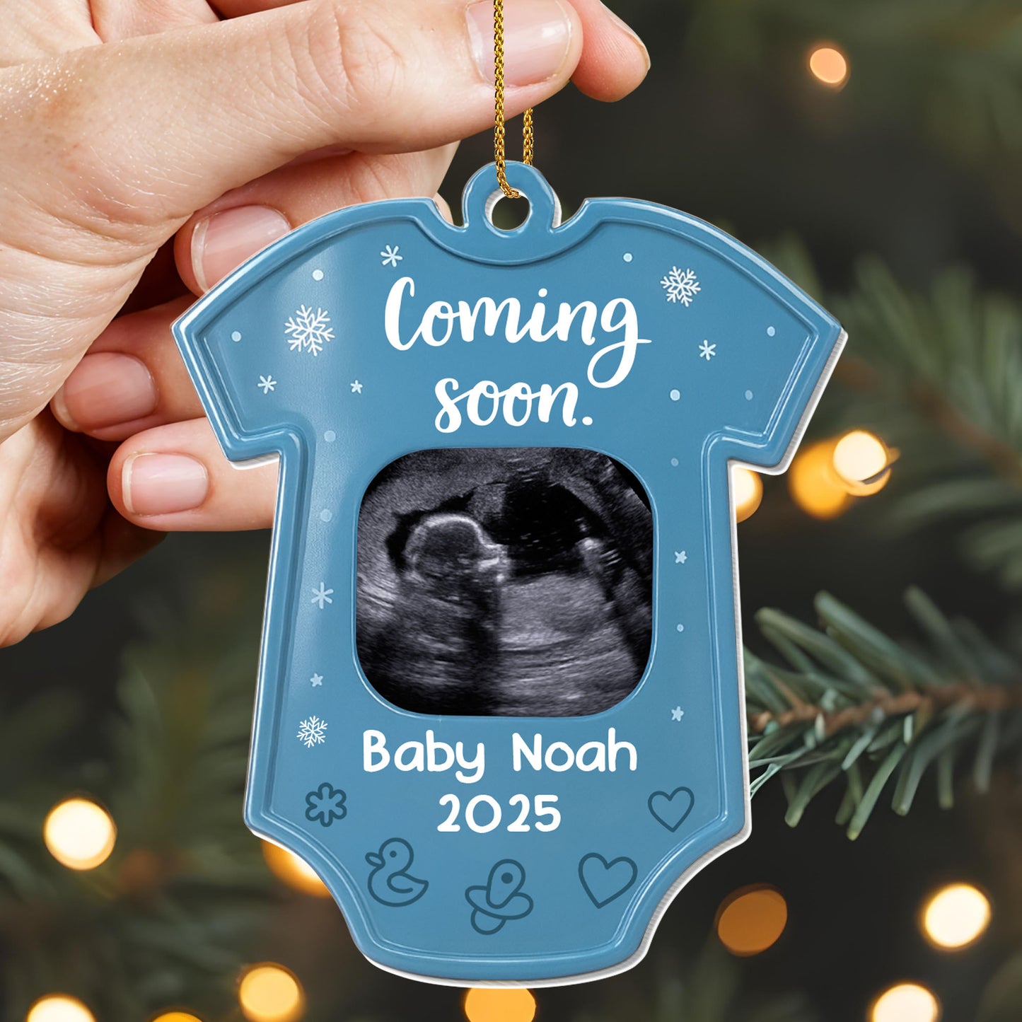 Coming Soon With Sonogram And Baby Feet