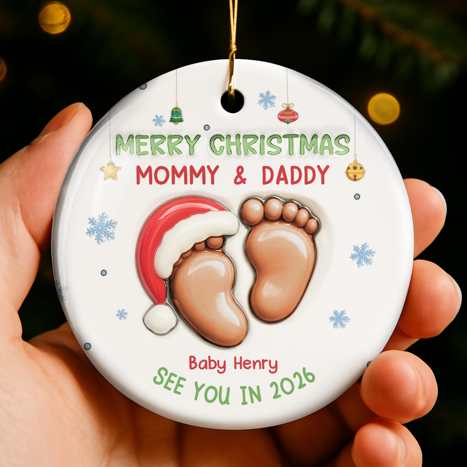 Merry Christmas Mommy & Daddy Baby Feet