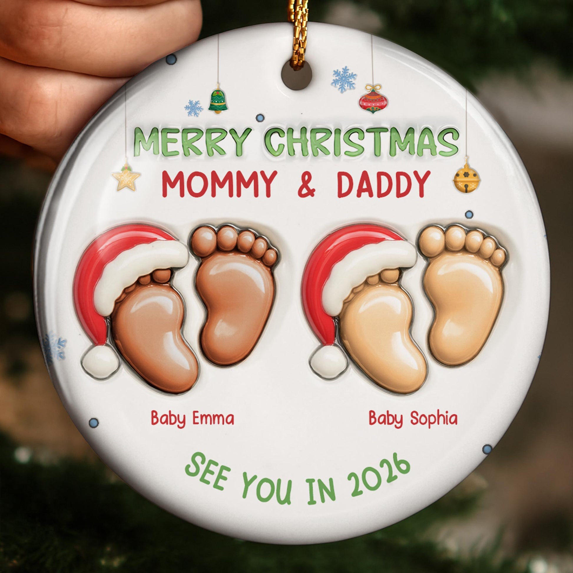 Merry Christmas Mommy & Daddy Baby Feet
