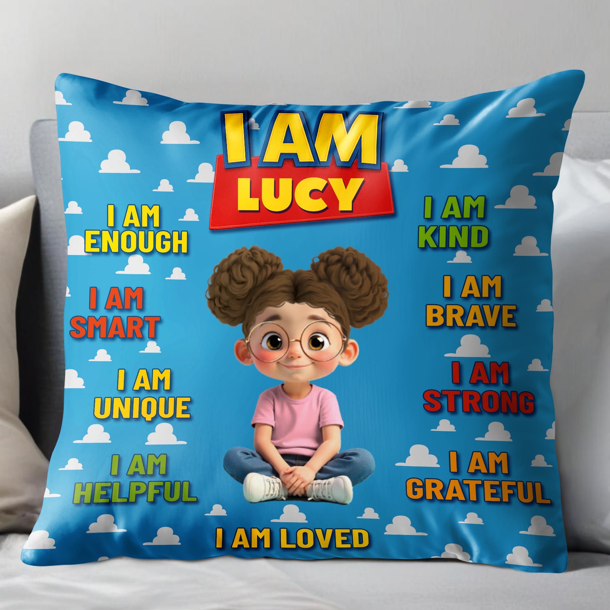 I Am Enough Kind Smart Unique, Positive Affirmations Pillow