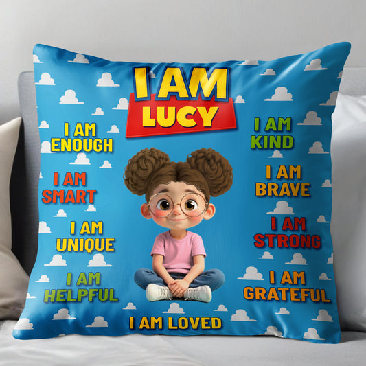 I Am Enough Kind Smart Unique, Positive Affirmations Pillow