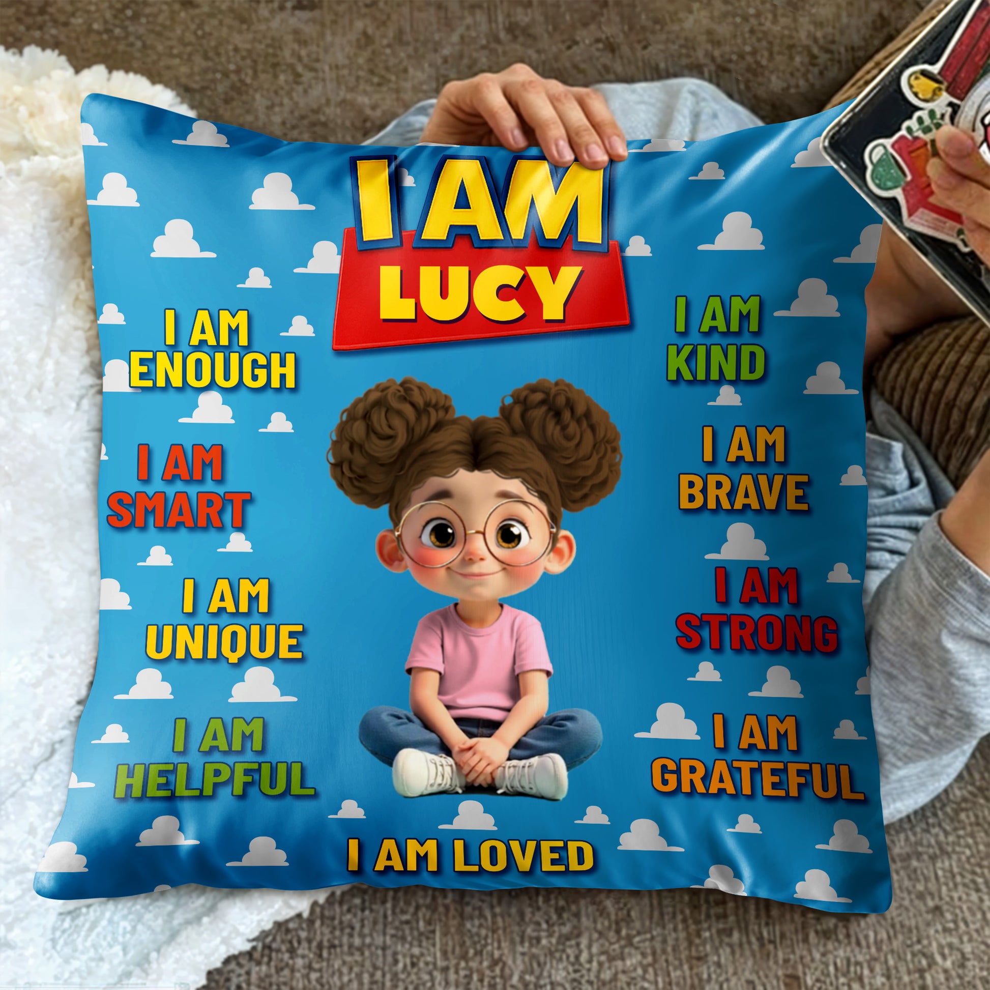 I Am Enough Kind Smart Unique, Positive Affirmations Pillow