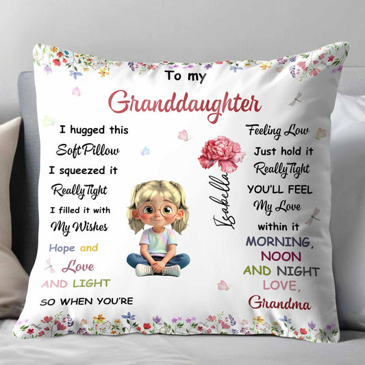 To My Granddaughter, Love And Light Pillow