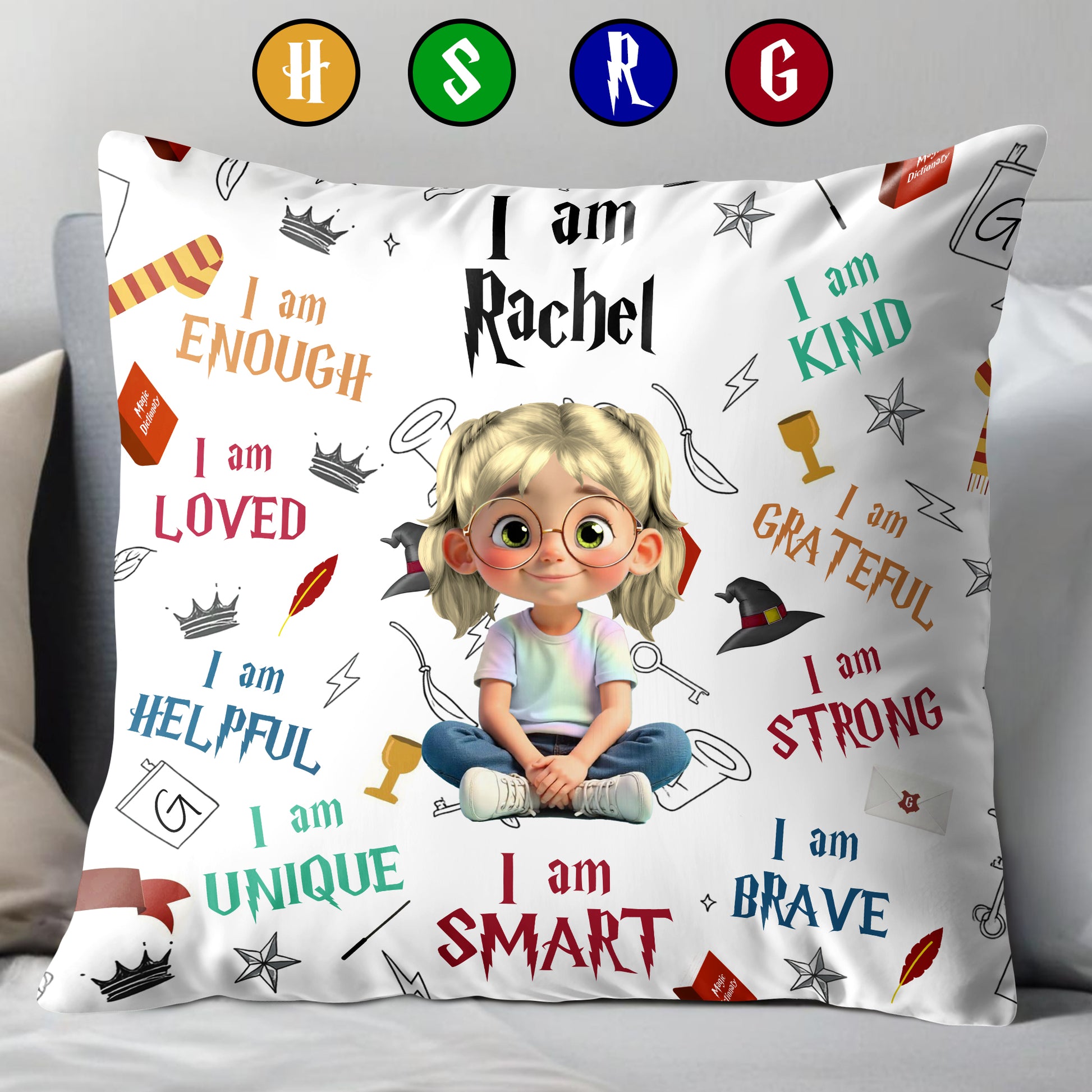 I Am Enough, I Am Loved, Encouraging Positive Affirmations Pillow