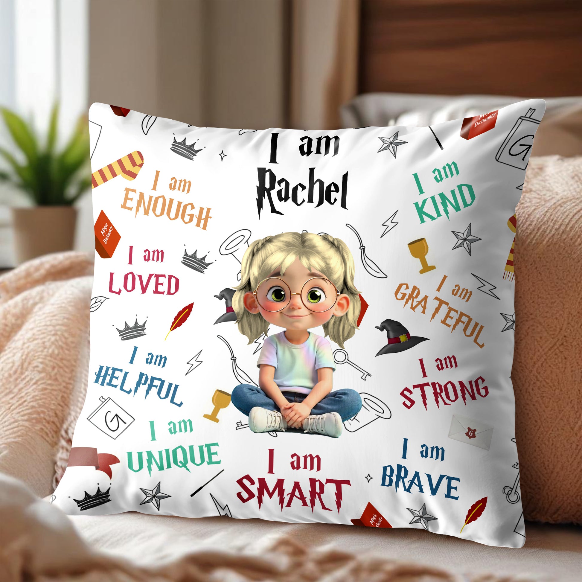I Am Enough, I Am Loved, Encouraging Positive Affirmations Pillow