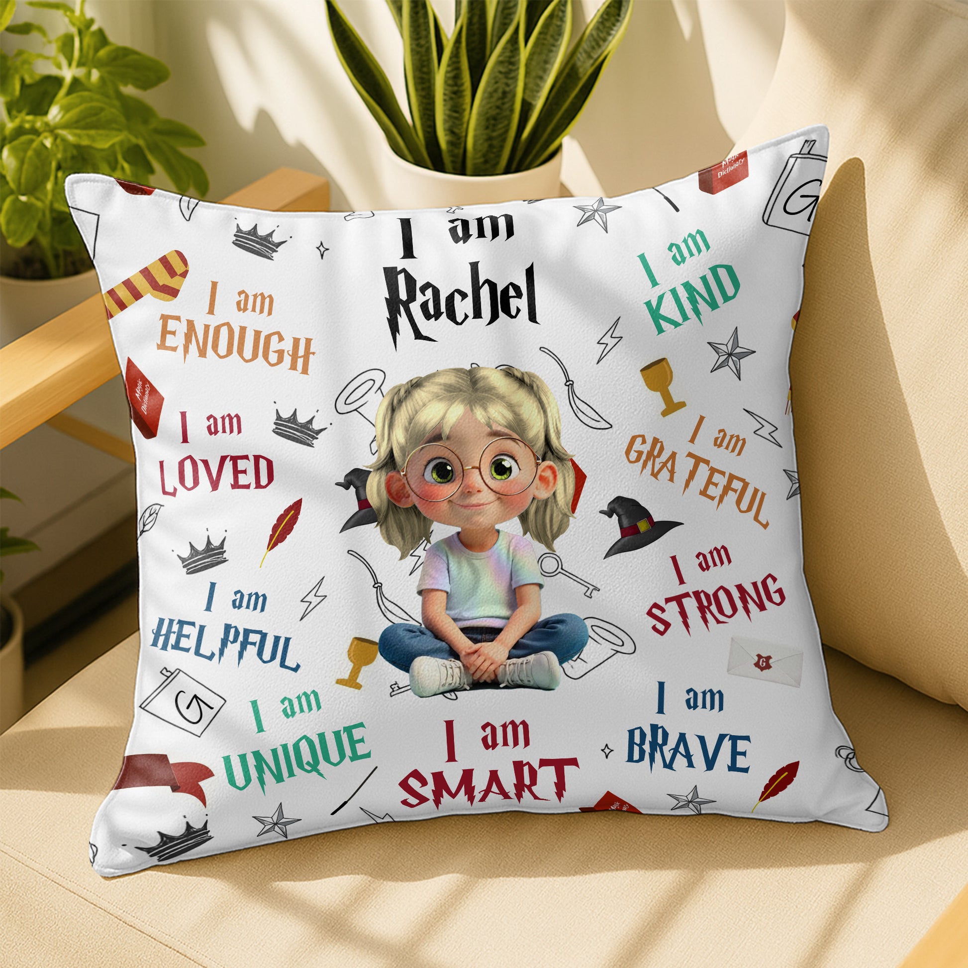 I Am Enough, I Am Loved, Encouraging Positive Affirmations Pillow