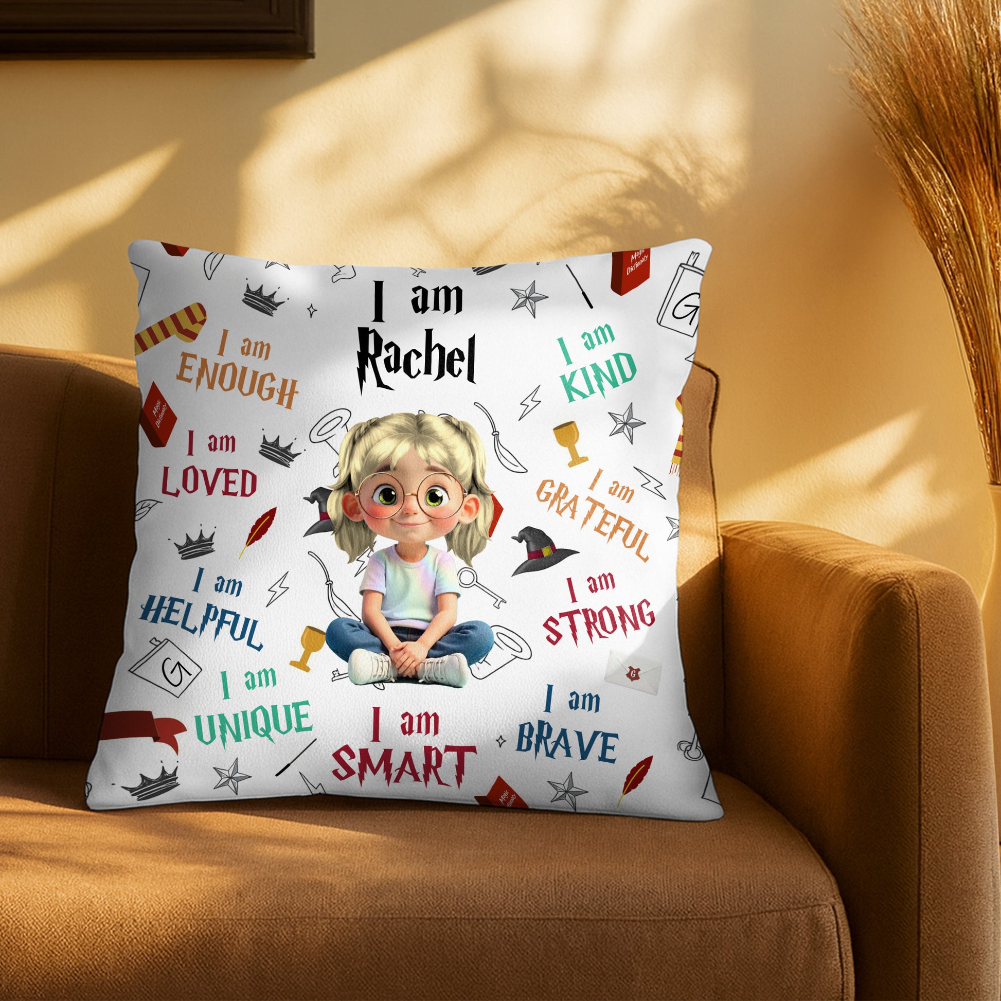 I Am Enough, I Am Loved, Encouraging Positive Affirmations Pillow
