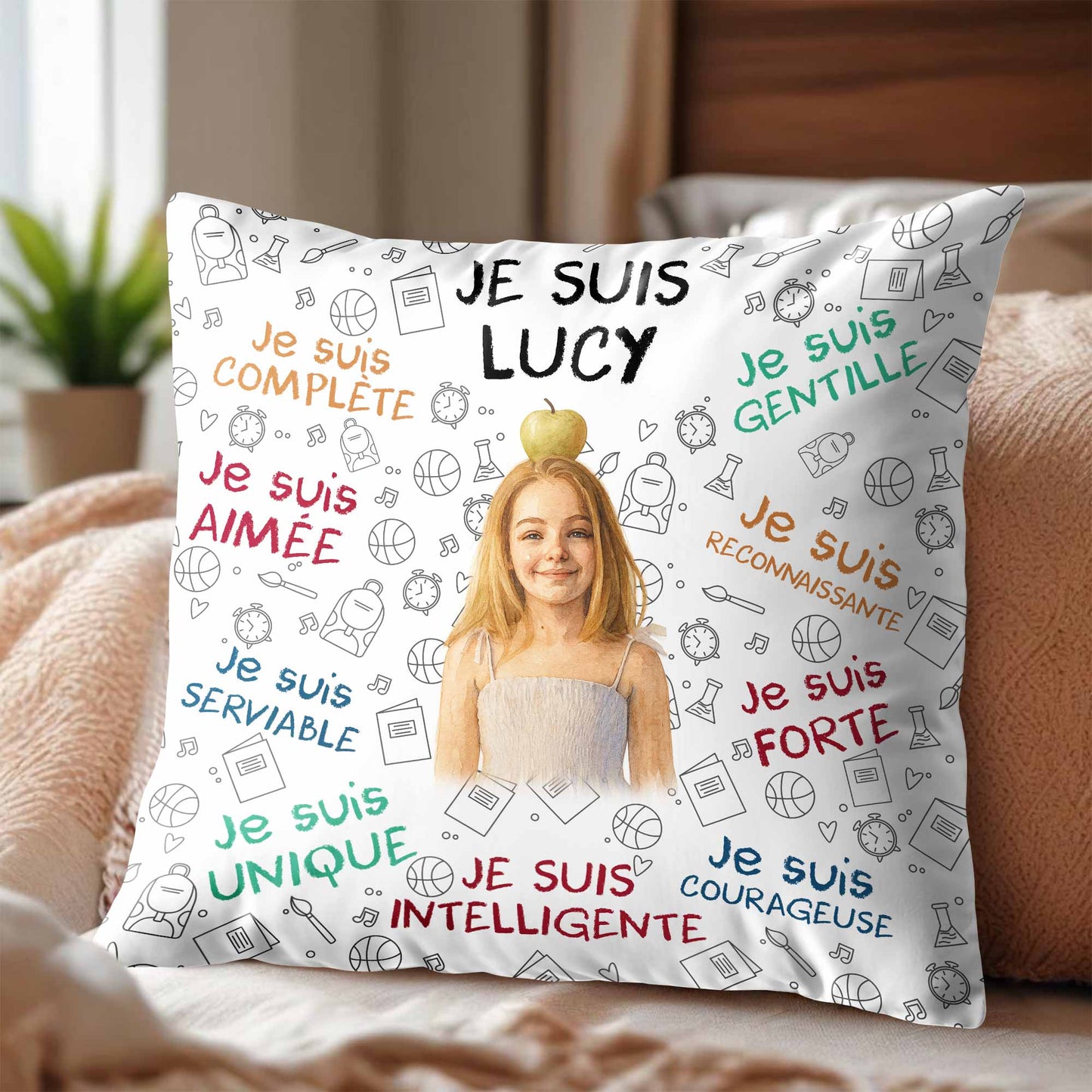 Je Suis Complet, Je Suis Aimé, Unique Pillow Design