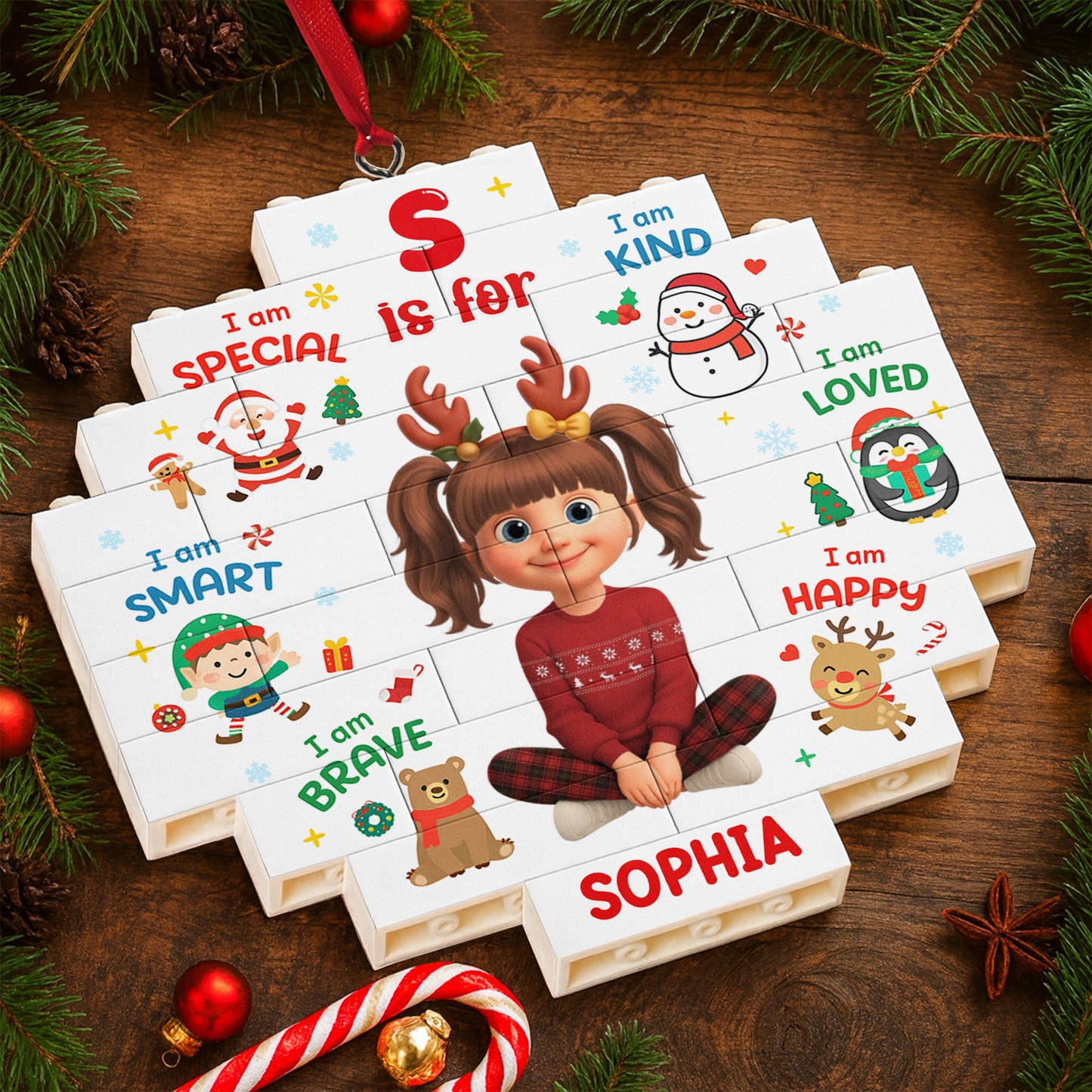 S Is For Special, Kind, Loved, Happy, Smart, Brave With Cute Characters